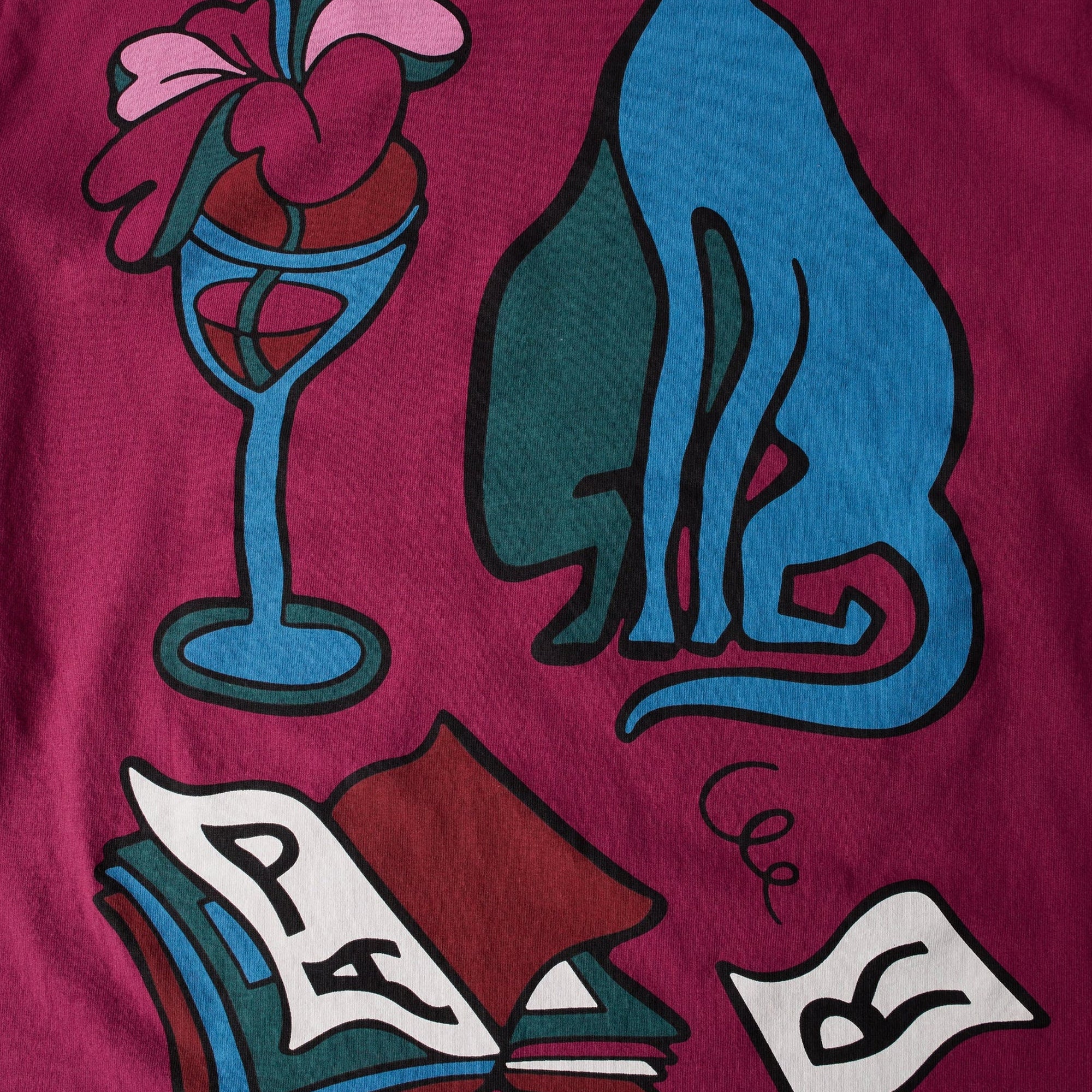 By Parra Mens Wine and Books LS Tee