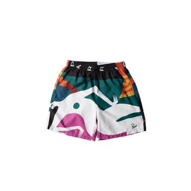 By Parra Mens Beached in White Swim Shorts