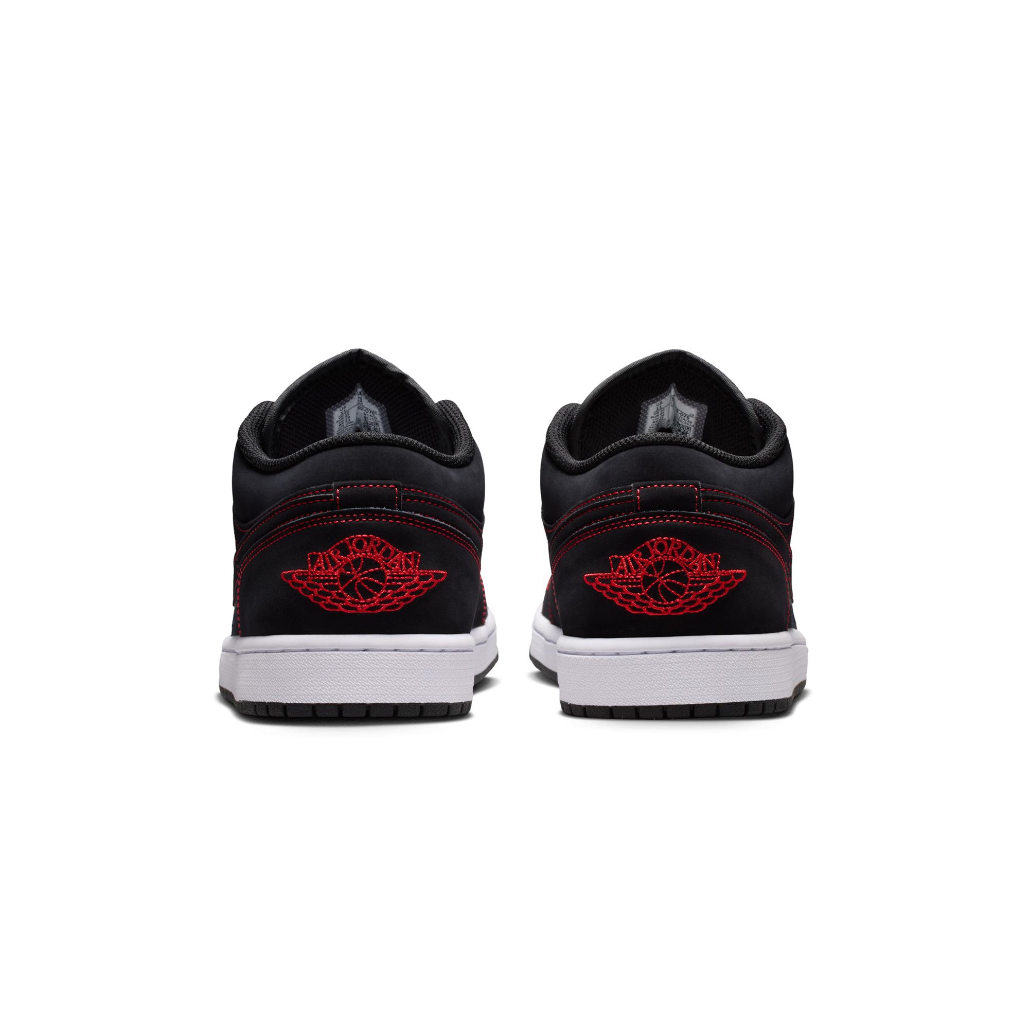 Black/university Red-white Sneakers on a white background