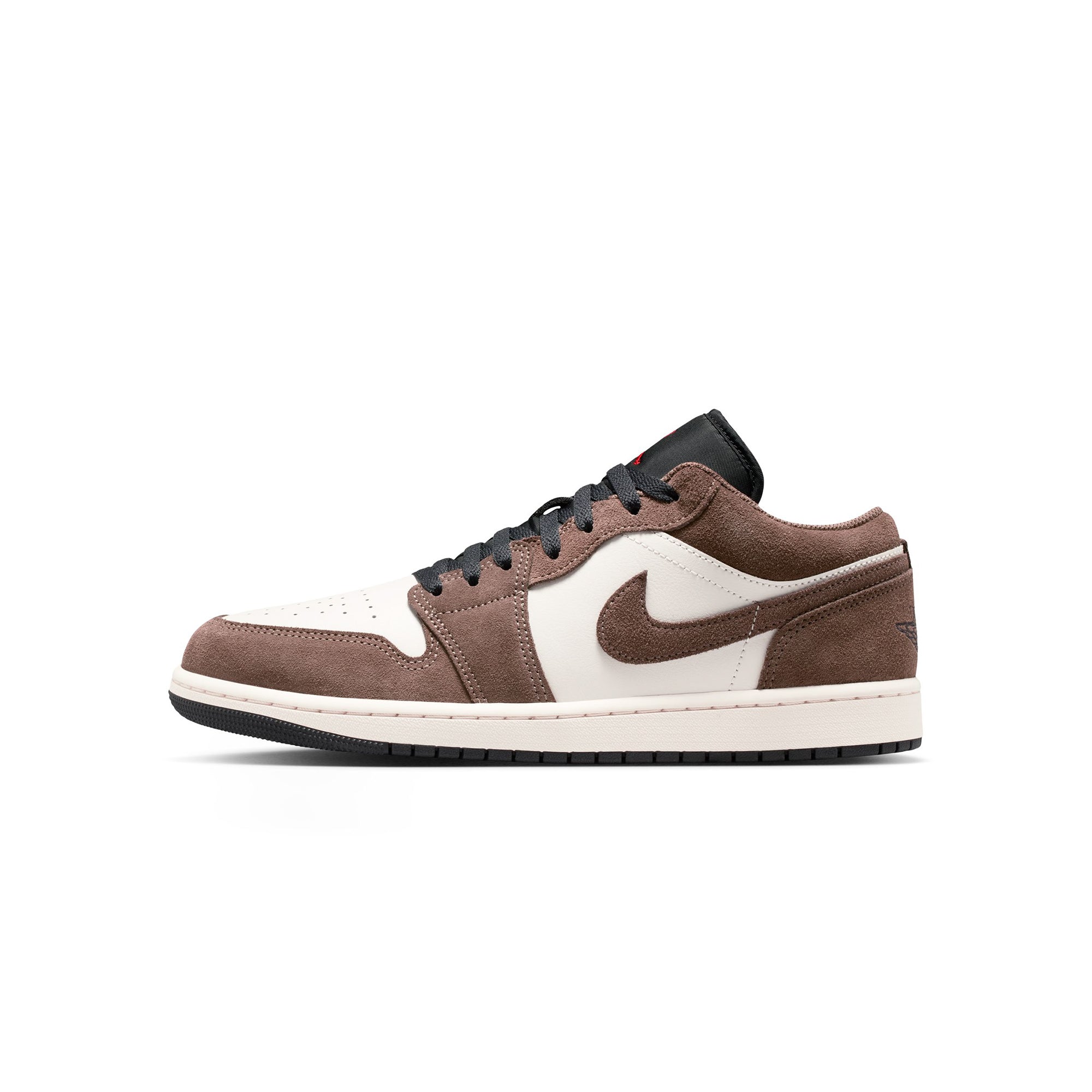 brown white black sneakers on a white background