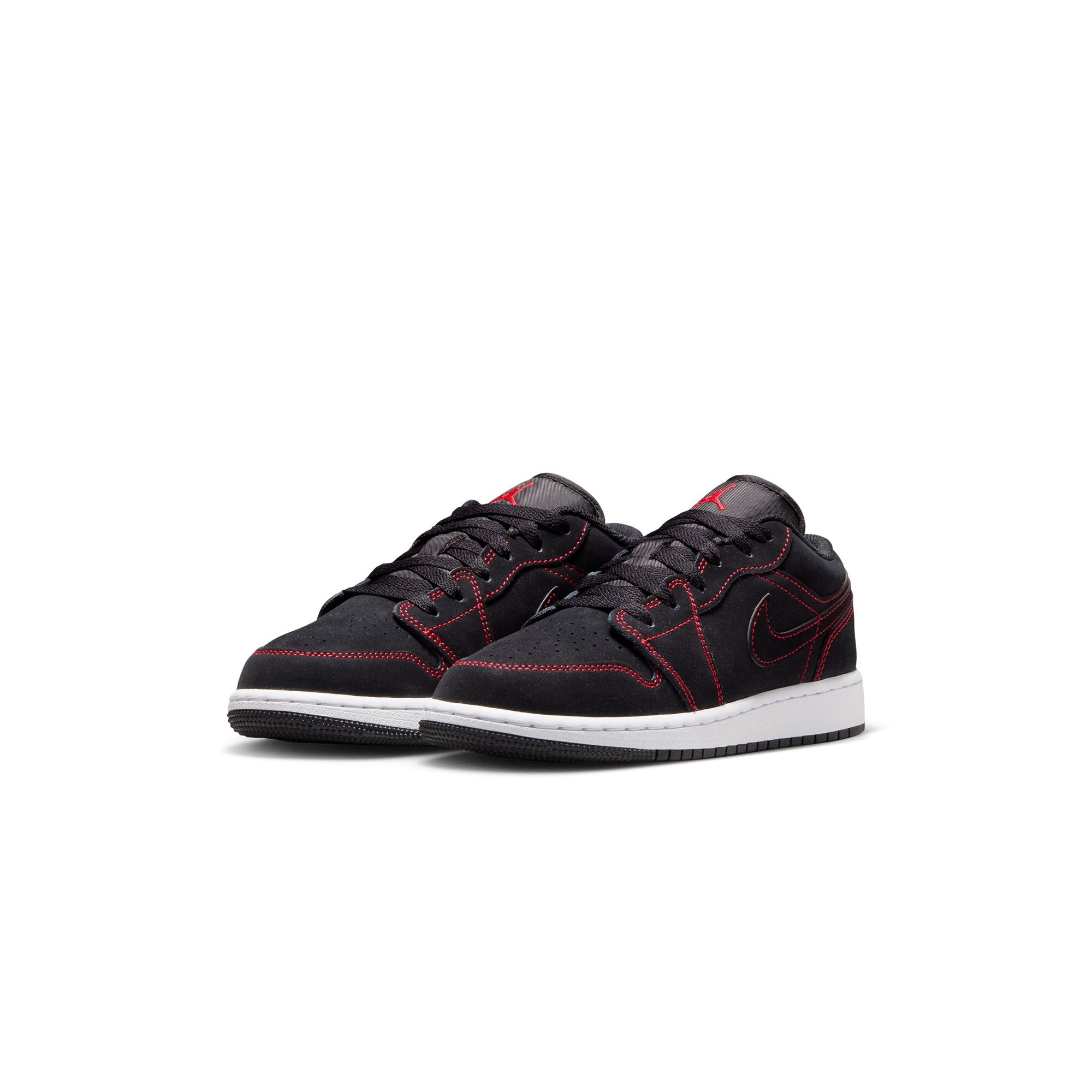 Black/university Red-white Sneakers on a white background