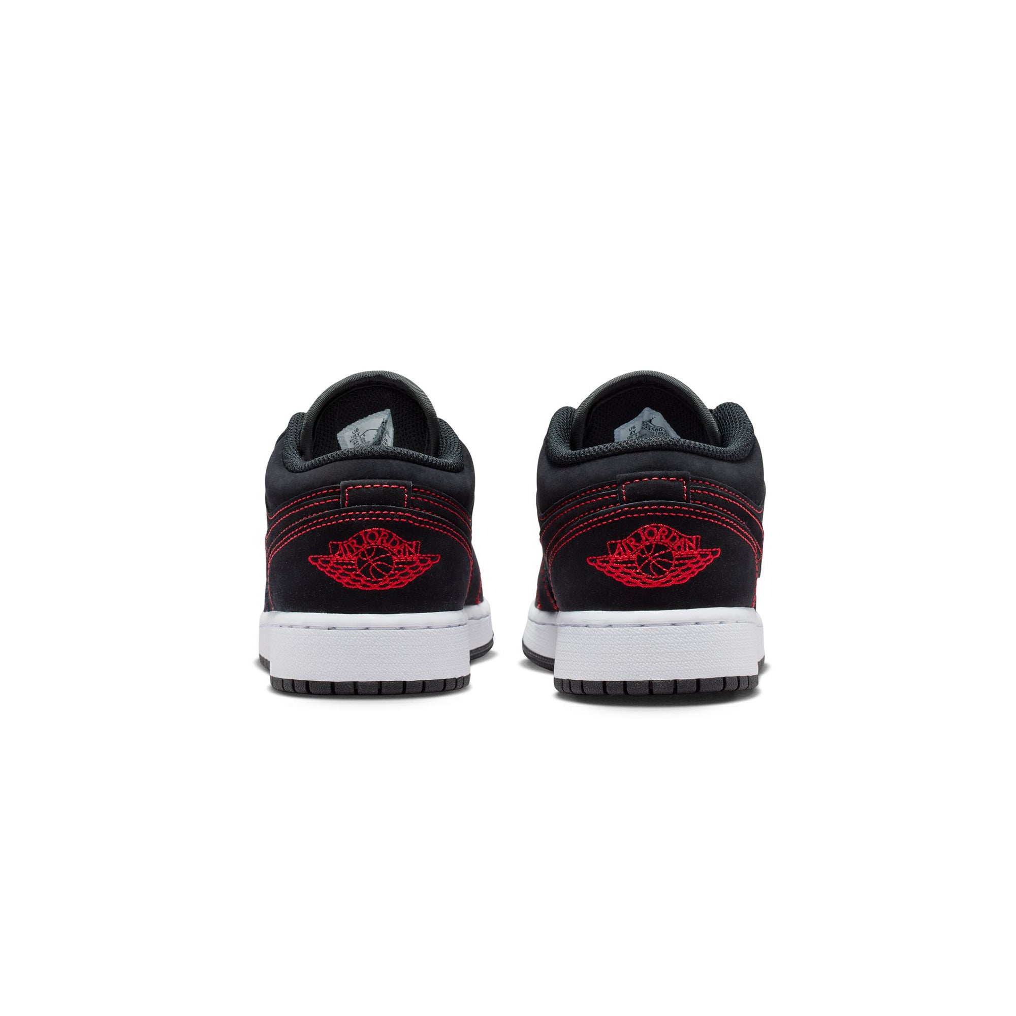 Black/university Red-white Sneakers on a white background