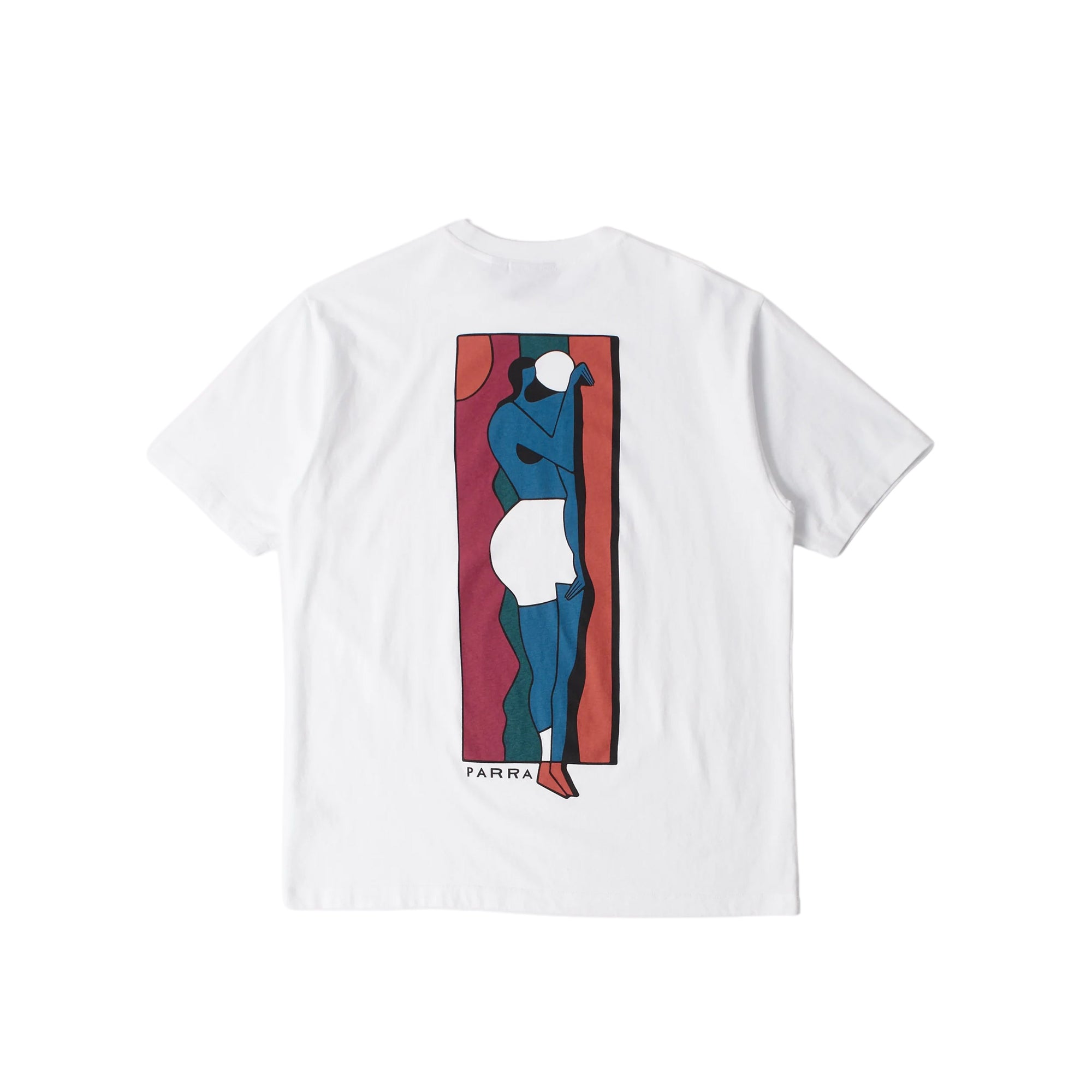 White screen-printed t-Shirt on white background
