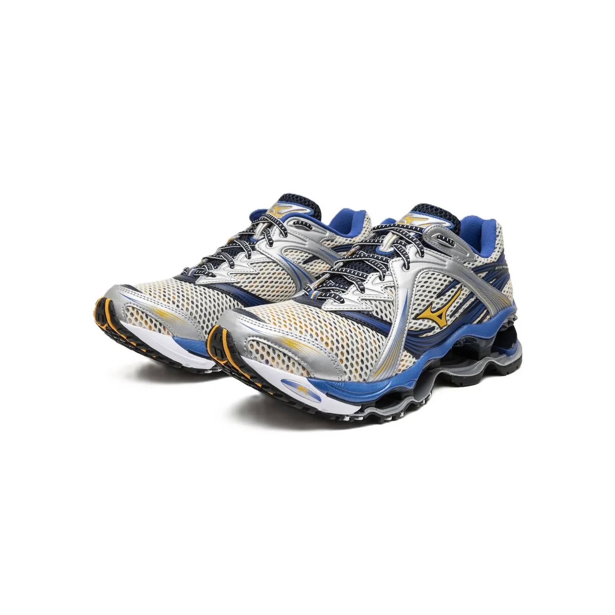 Artisan’s Gold / Zinnia / Strong Blue Sneakers on a white background