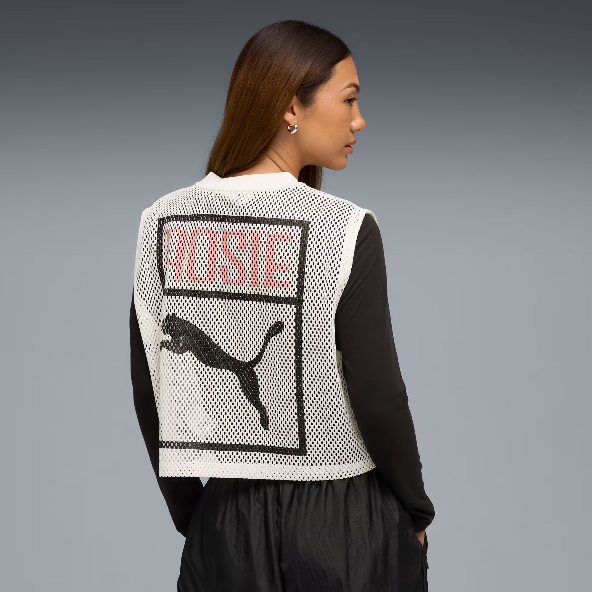 Puma x Rosé Womens Relaxed Mesh Top