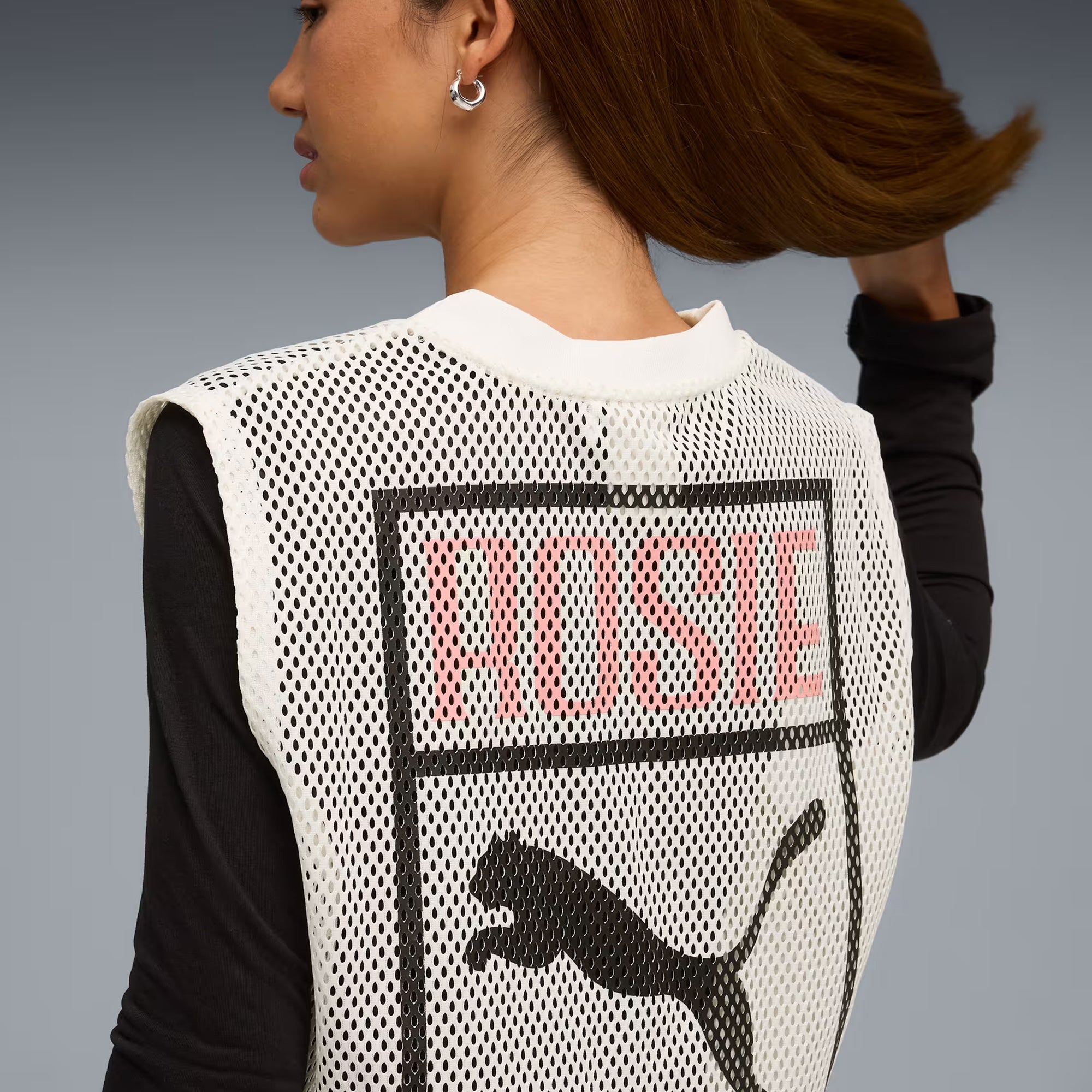 Puma x Rosé Womens Relaxed Mesh Top