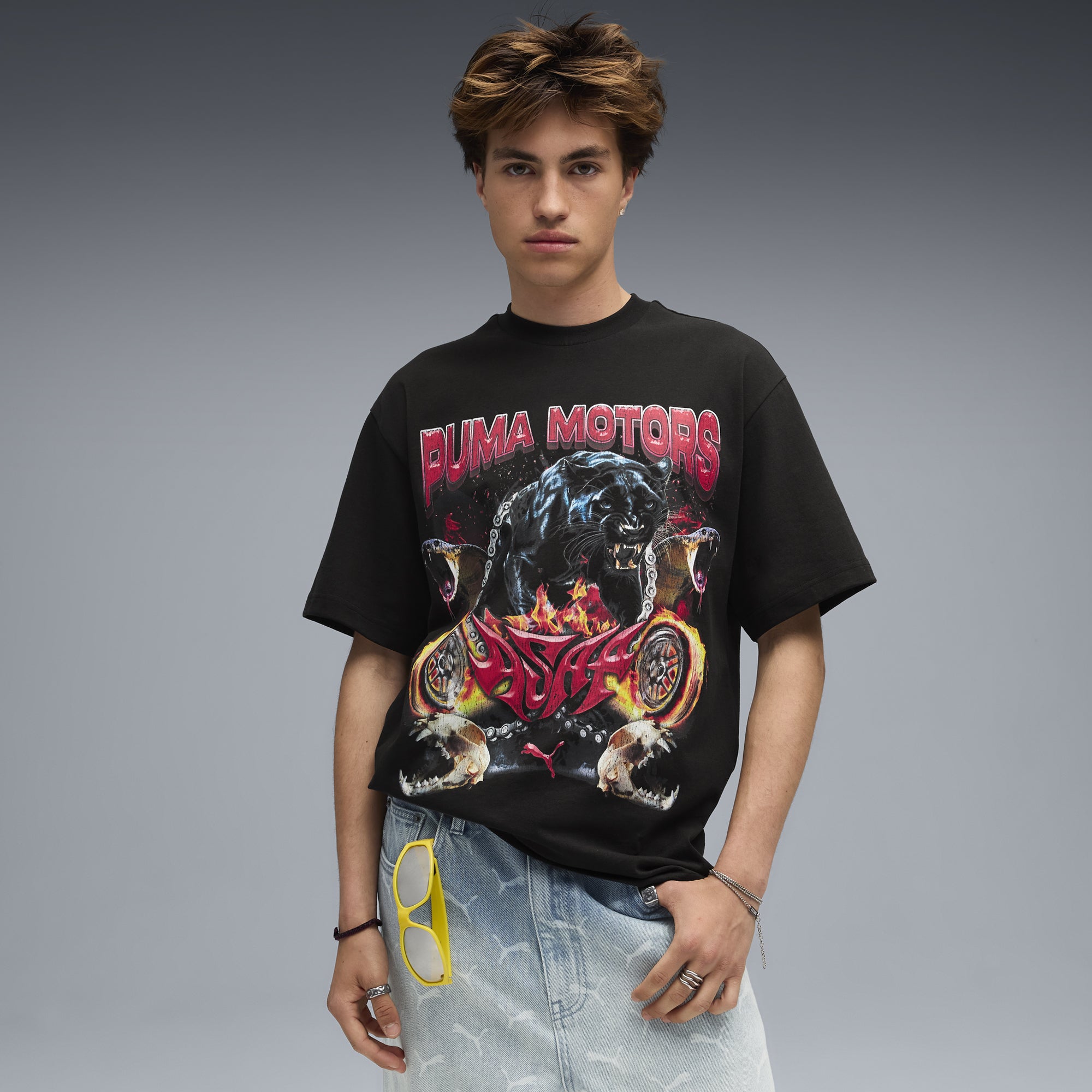 【限定品】a-nation×puma バッグ&Tシャツ PUMA SP25 2/14 プーマ PUMA X TMNT RELAXED GRAPHIC TEE WILD