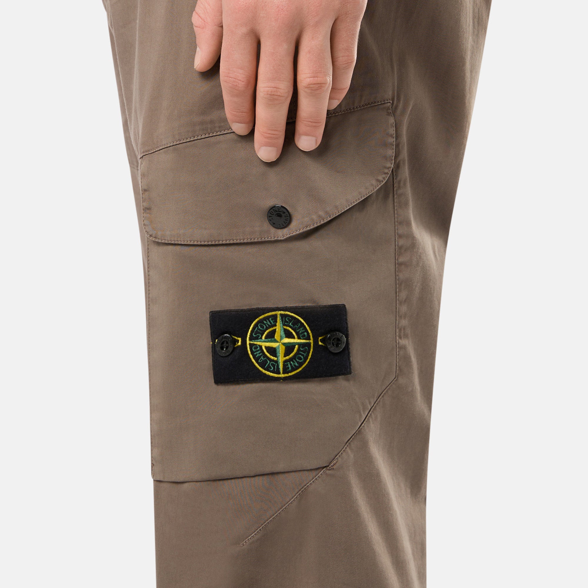 Stone Island Mens Organic Cotton Satin Stretch Pants