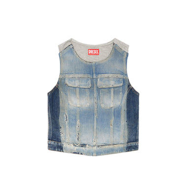 Diesel Womens De-Benedicta-S Denim Top