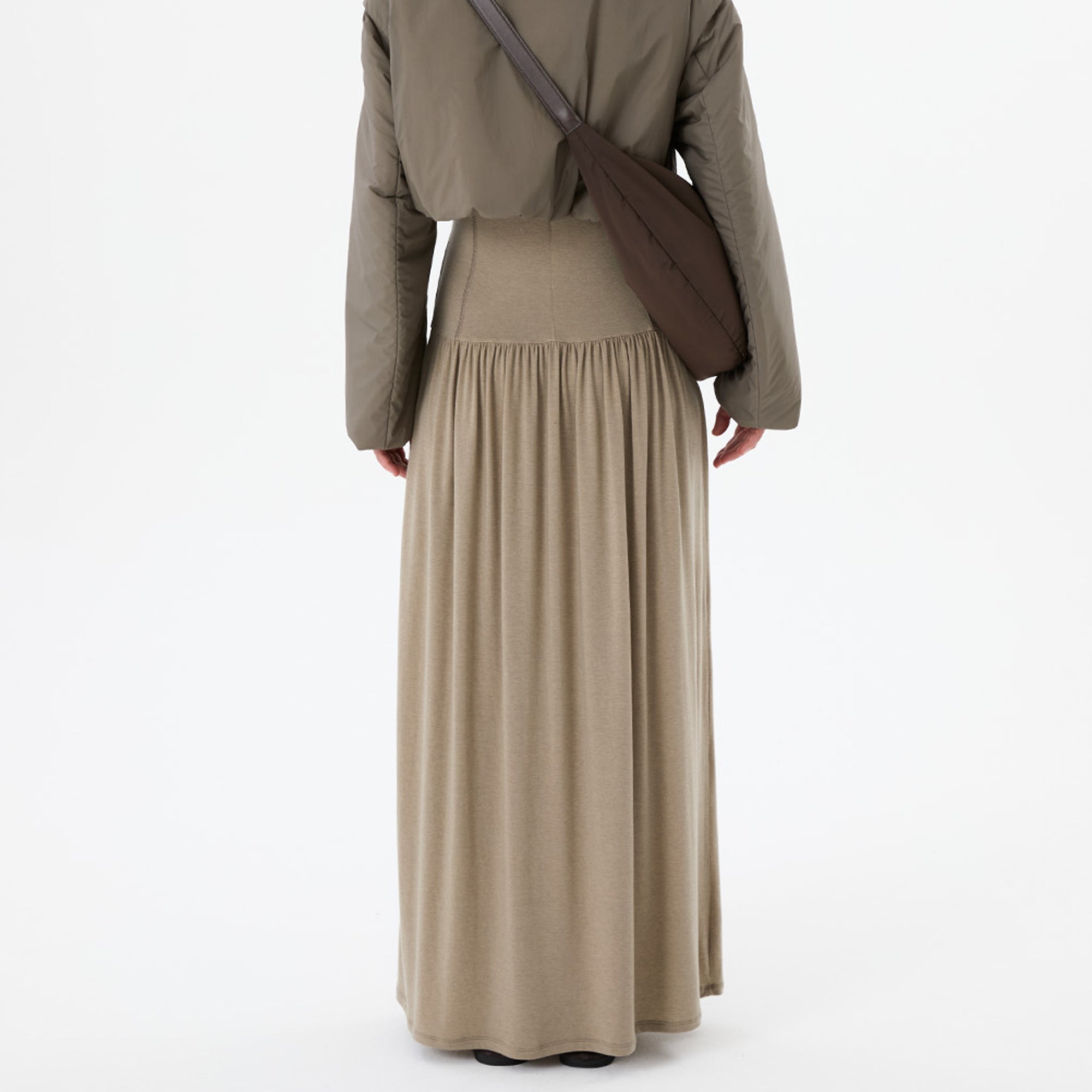 Amomento Womens Mock Neck Jersey Dress