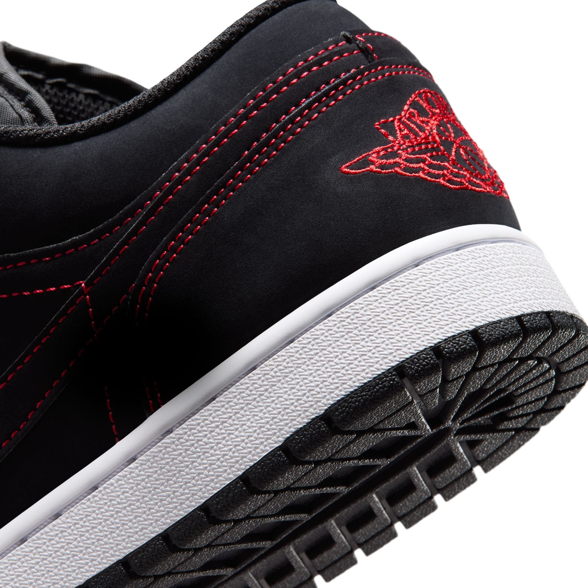Black/university Red-white Sneakers on a white background