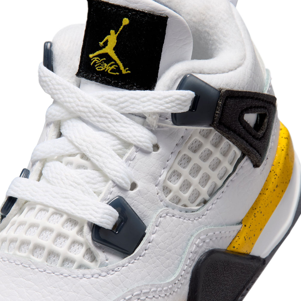 White/tour Yellow-dark Blue Grey-black Sneakers on a white background