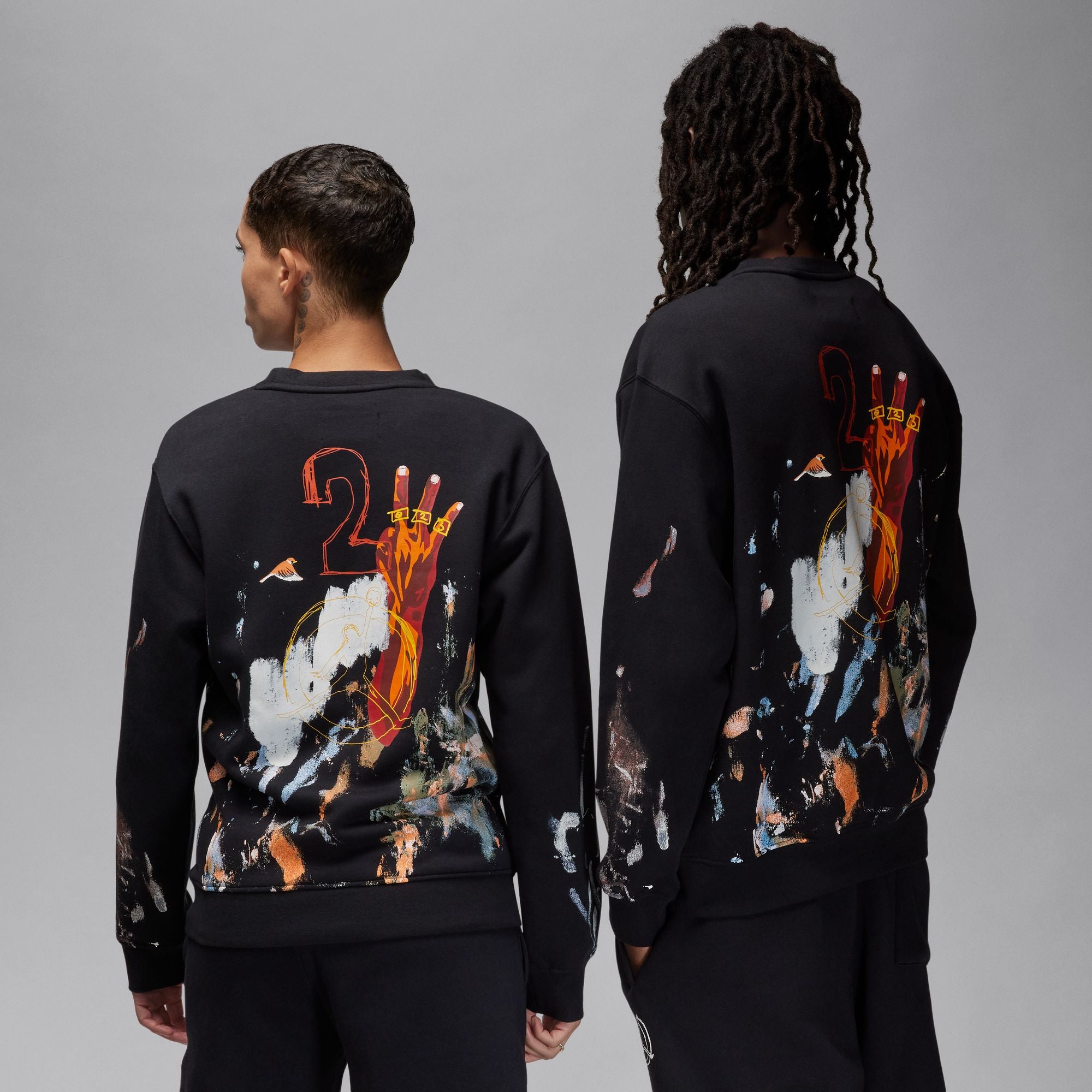 Air Jordan Mens Artist Series By Jammie Holmes Crewneck