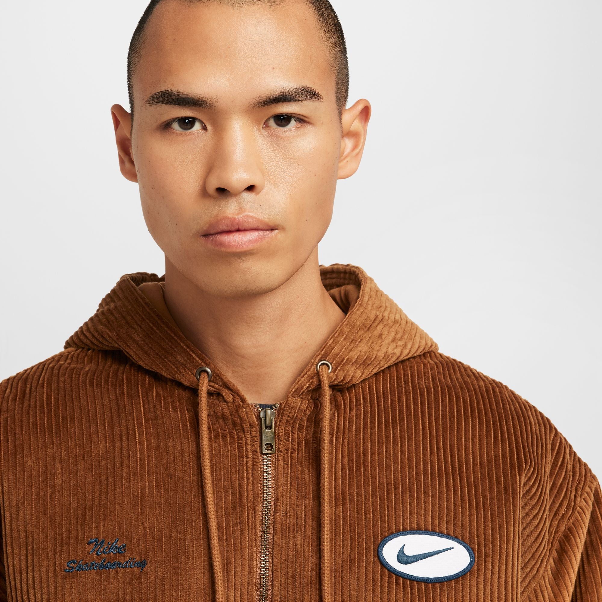 Nike SB Mens Full-Zip Hooded Corduroy Skate Jacket