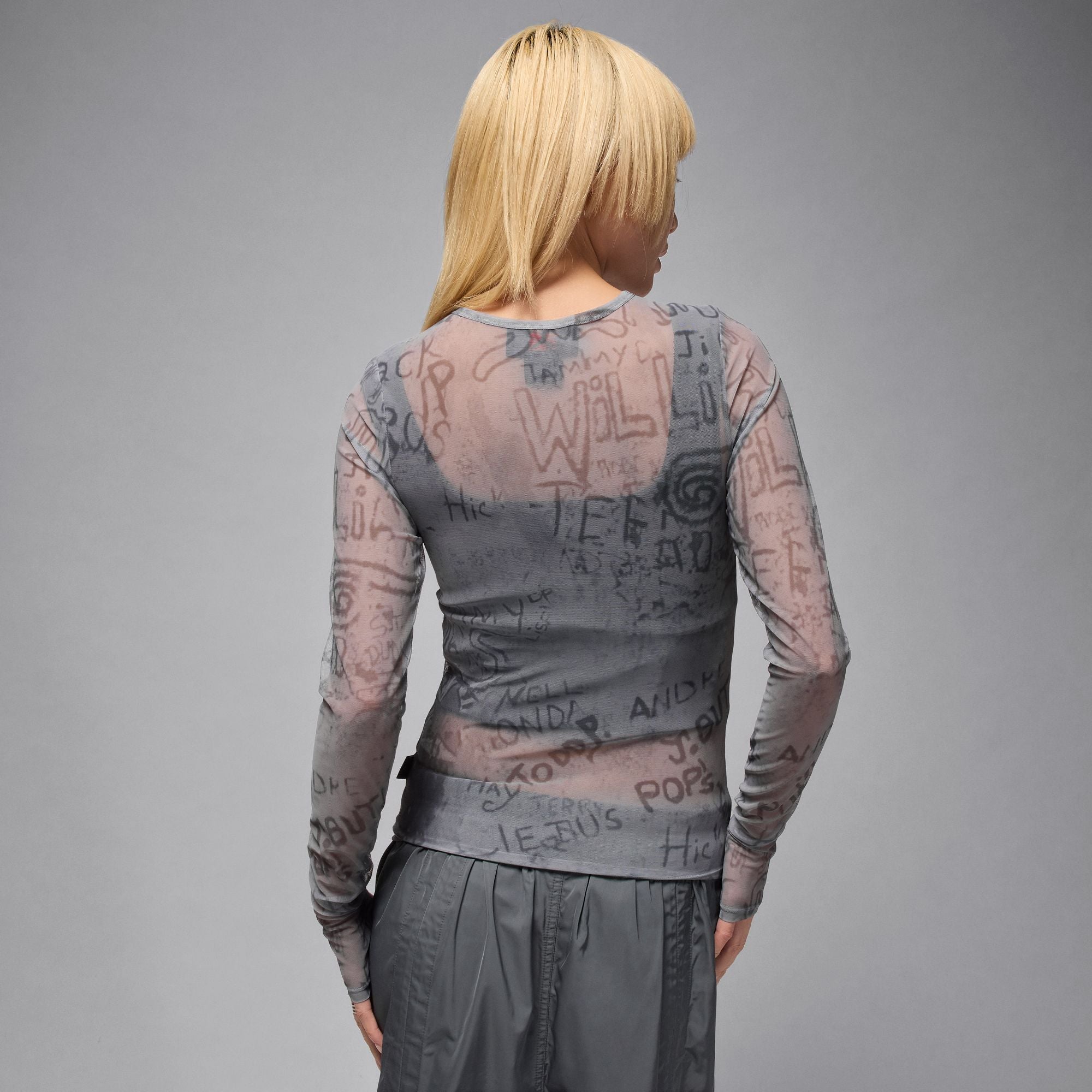 Air Jordan Womens Mesh Long-Sleeve Top