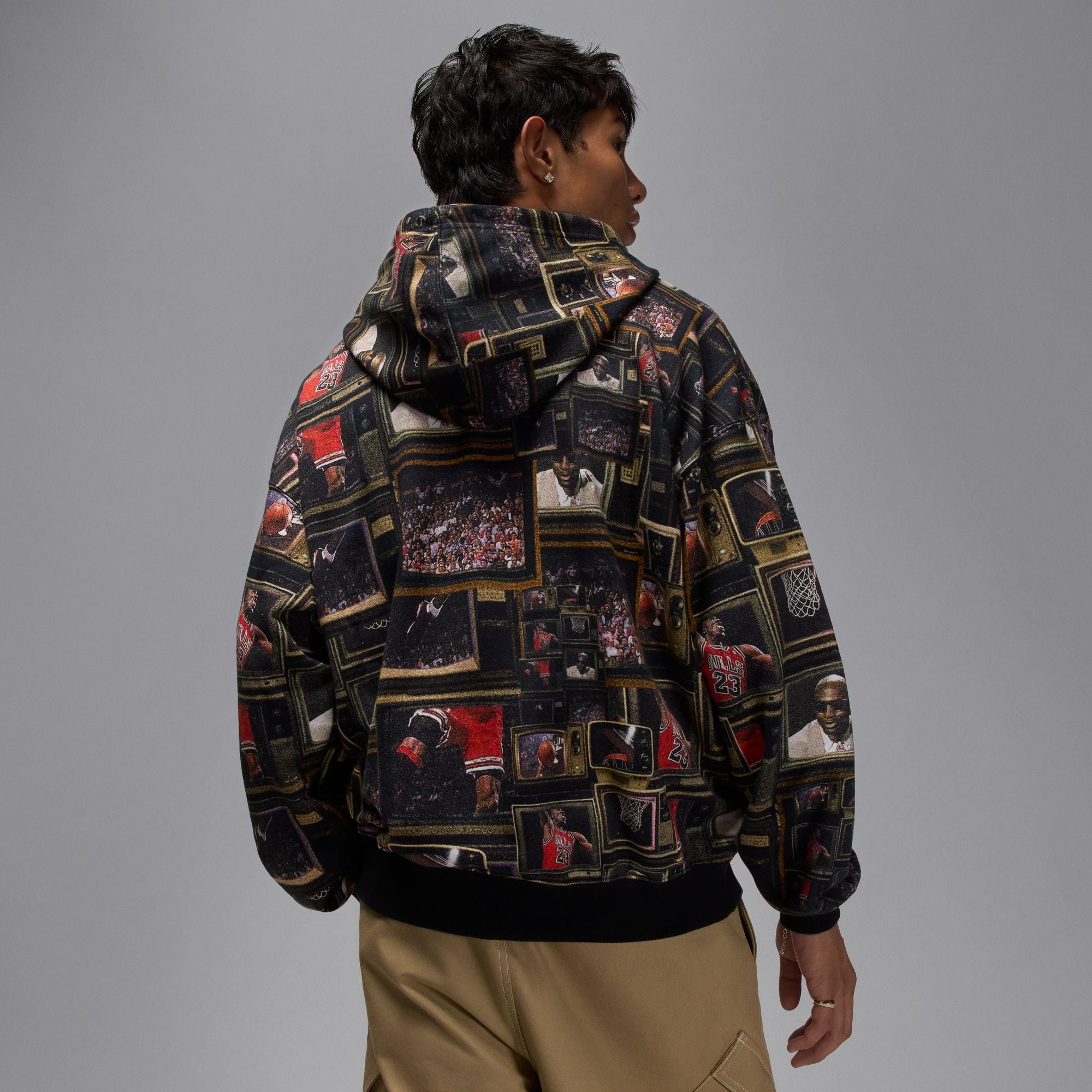 Air Jordan Mens Brooklyn Fleece Printed Pullover Hoodie