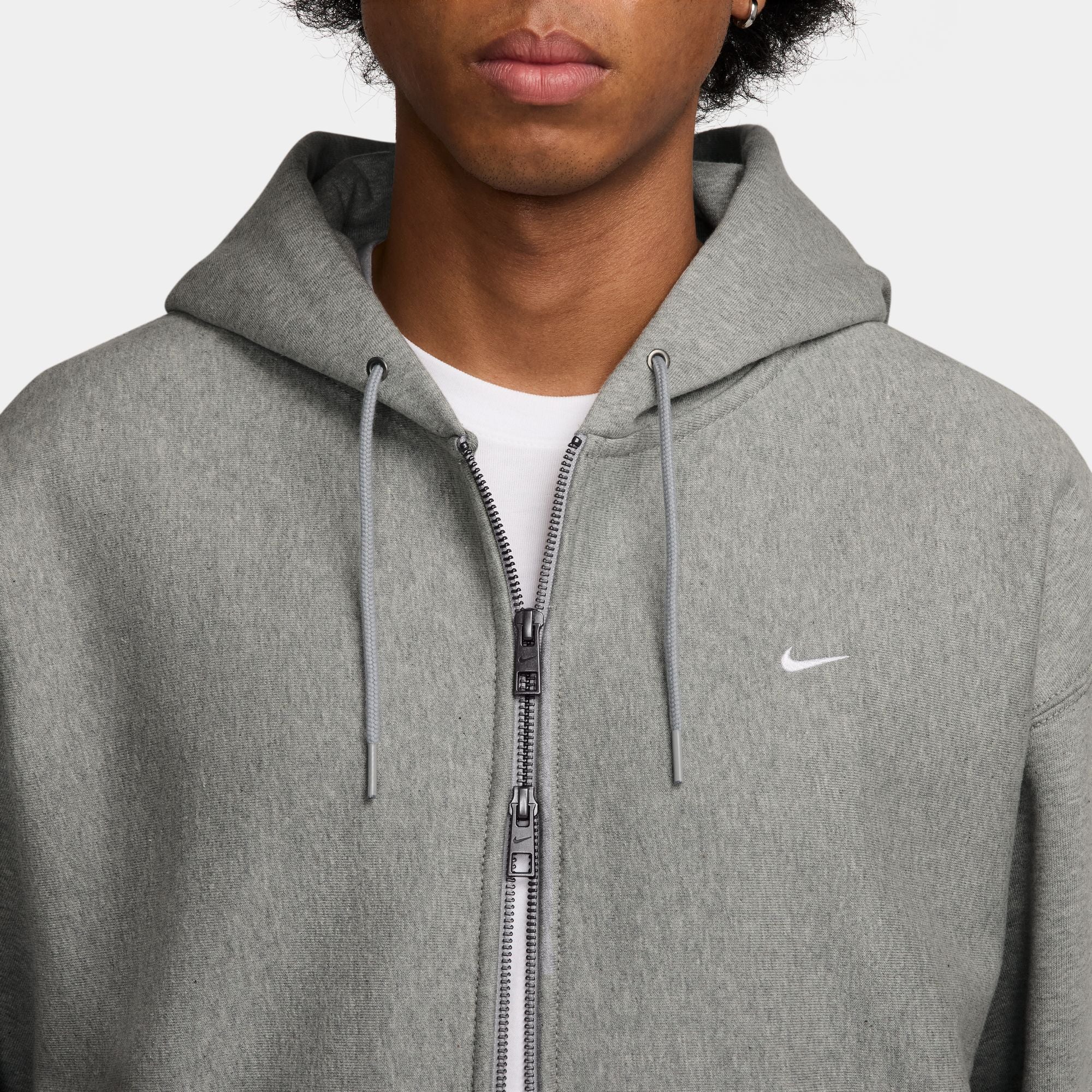 Nike Mens Solo Swoosh Full-Zip Fleece Hoodie