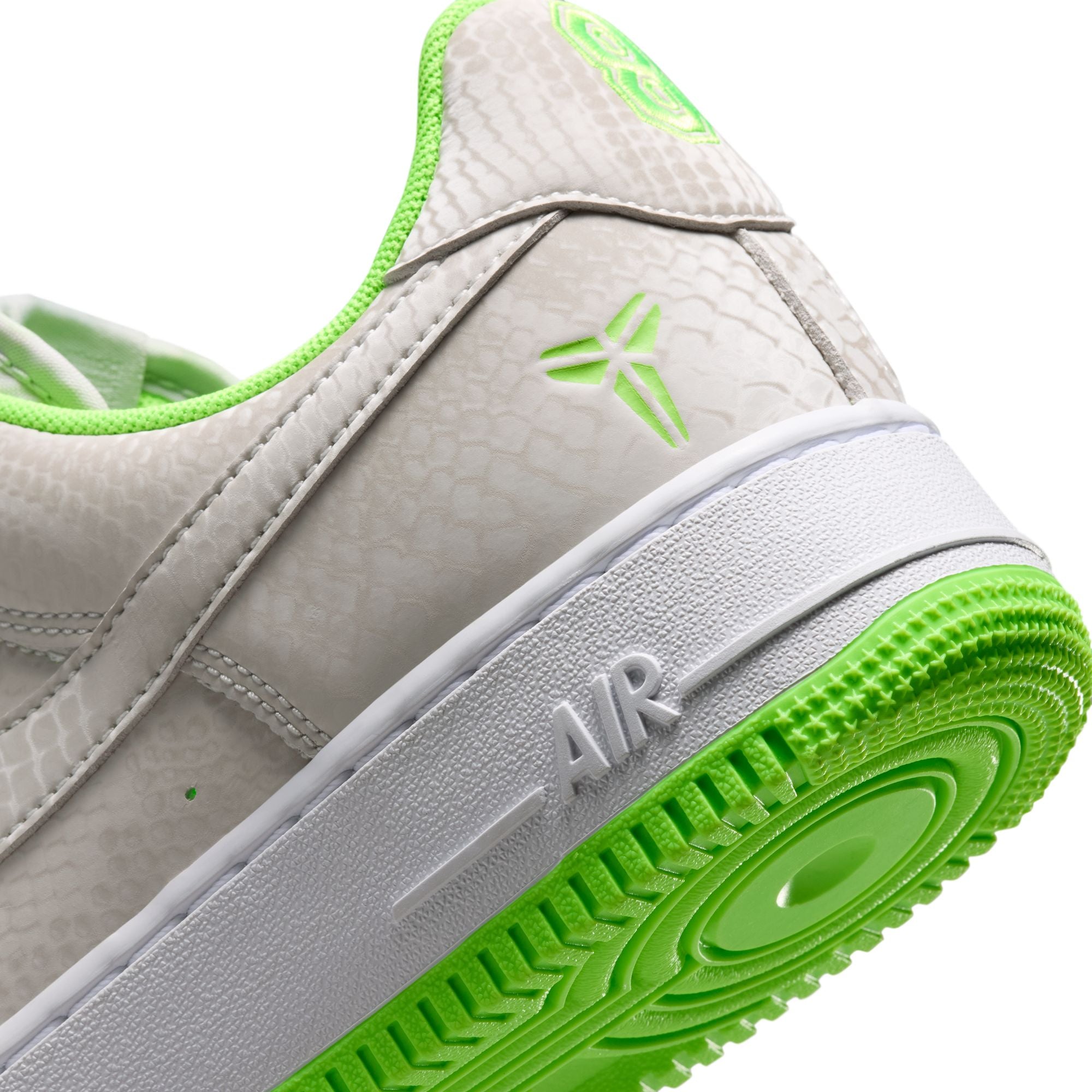 Vast Grey/electric Green-white Sneakers on a white background