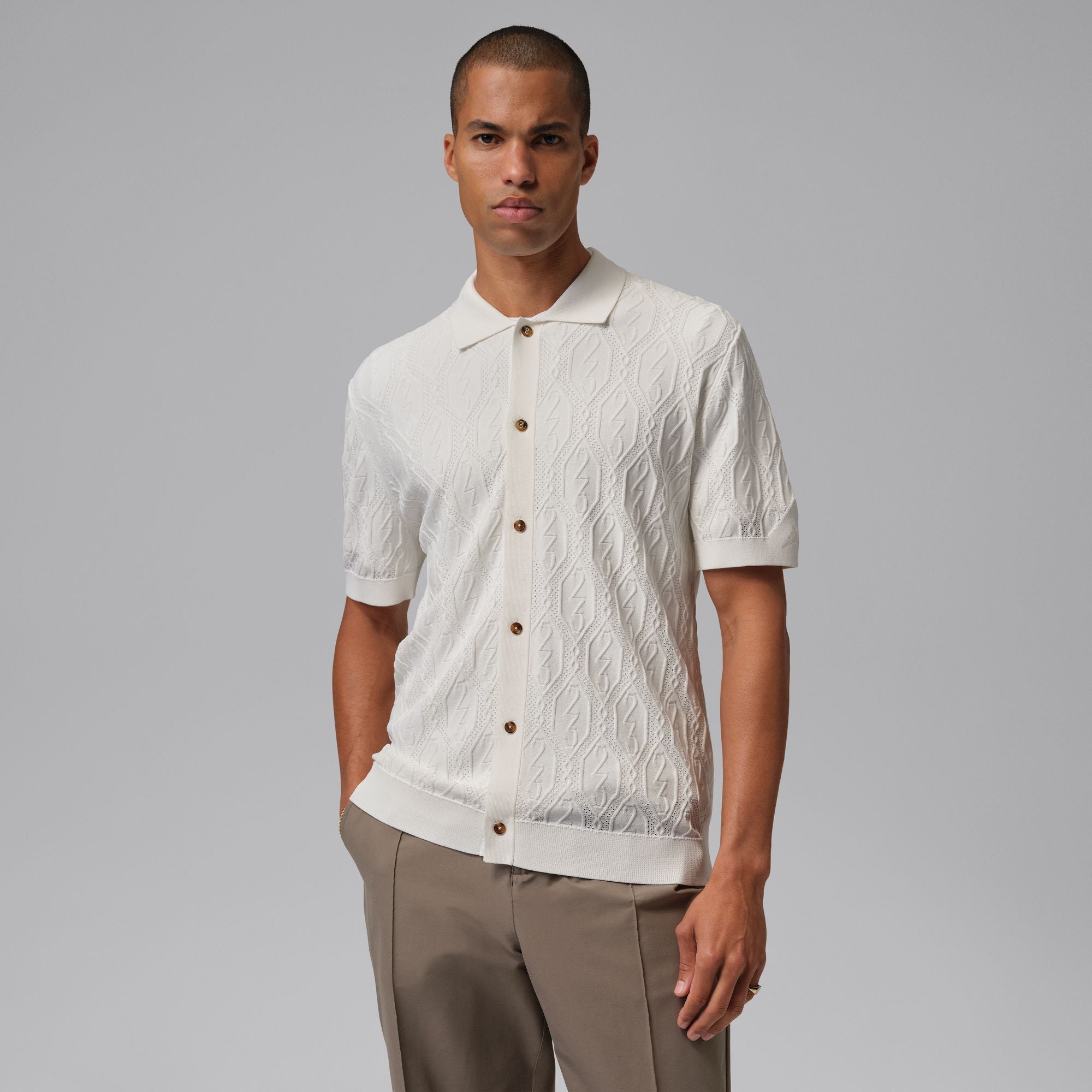 Air Jordan Mens Golf Button-Down Shirt
