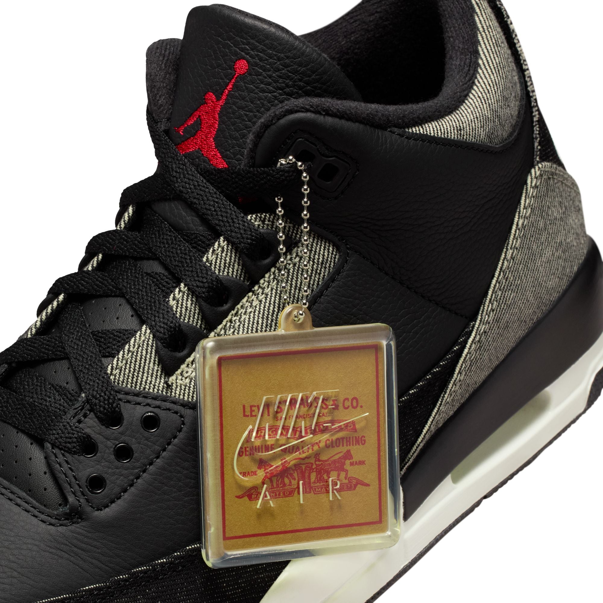 Air Jordan 3 x Levi's Mens Retro SP "Black Denim" Shoes