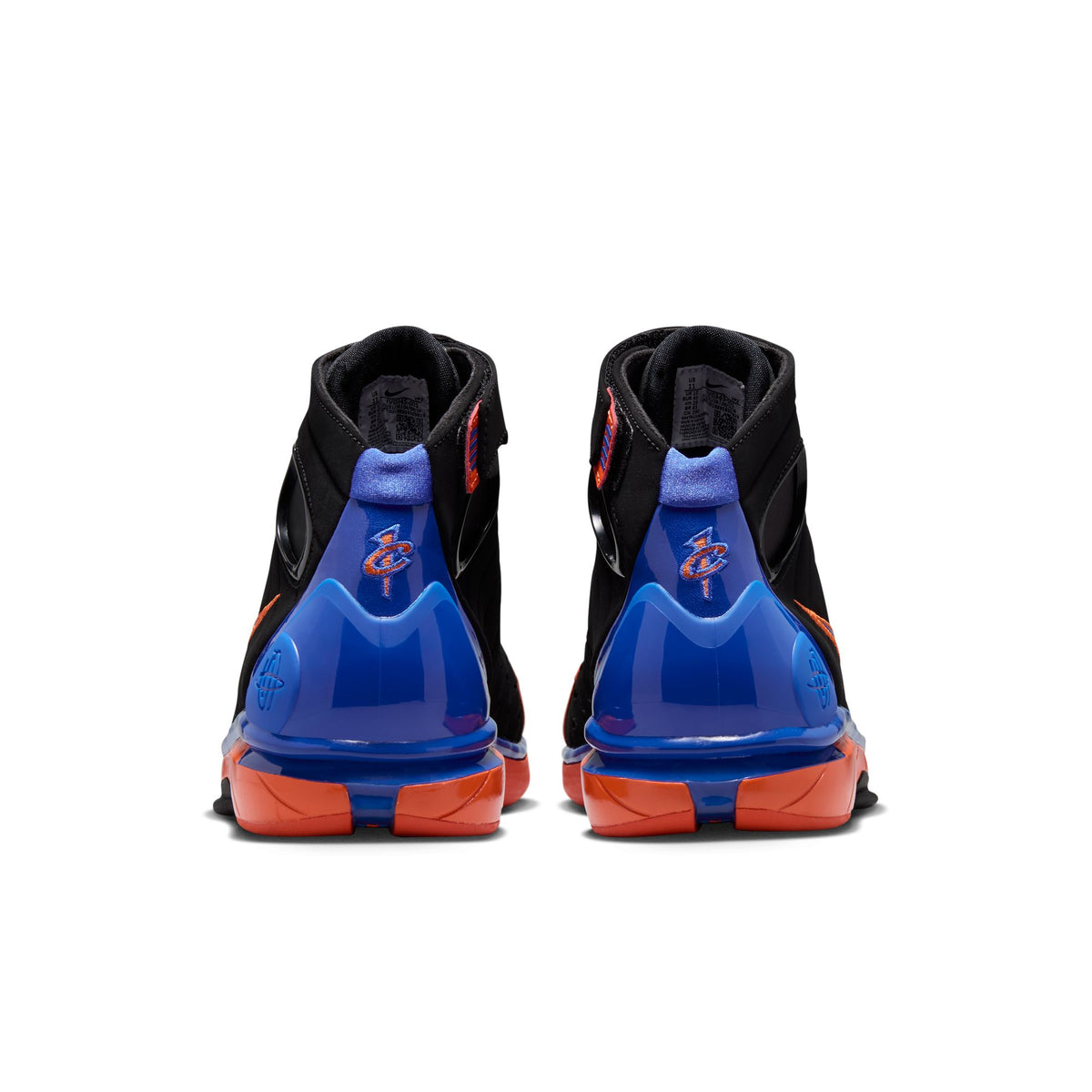 Black/varsity Royal-safety Orange Sneakers on a white background