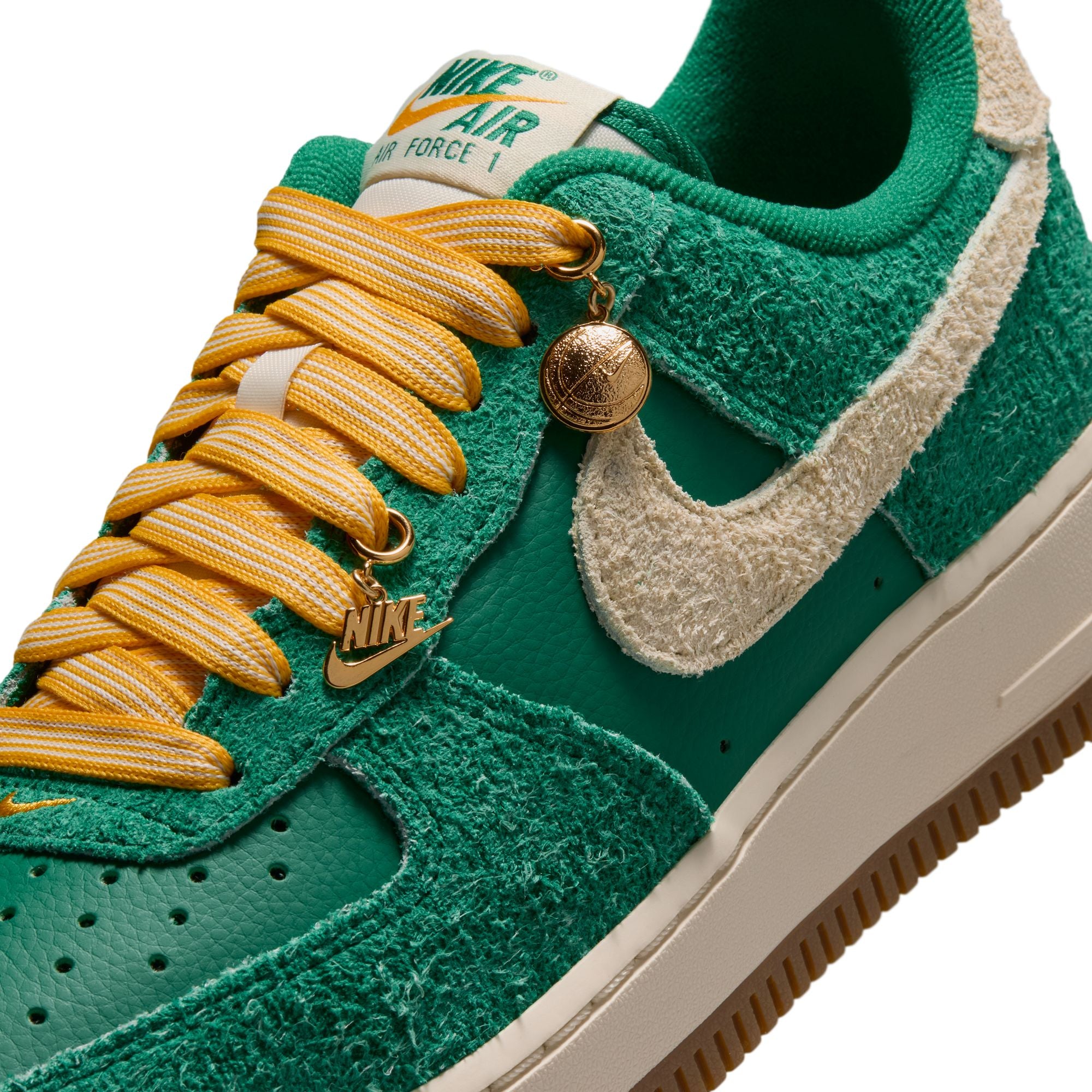 Malachite/coconut Milk-university Gold Sneakers on a white background