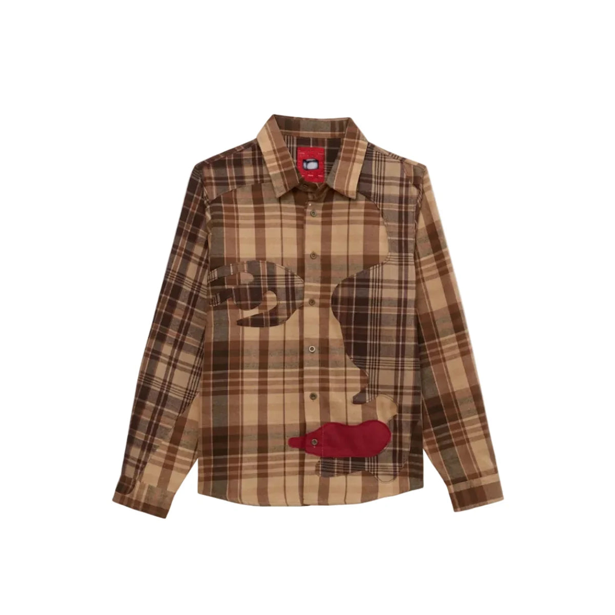 KidSuper Mens Patchwork Face Flannel