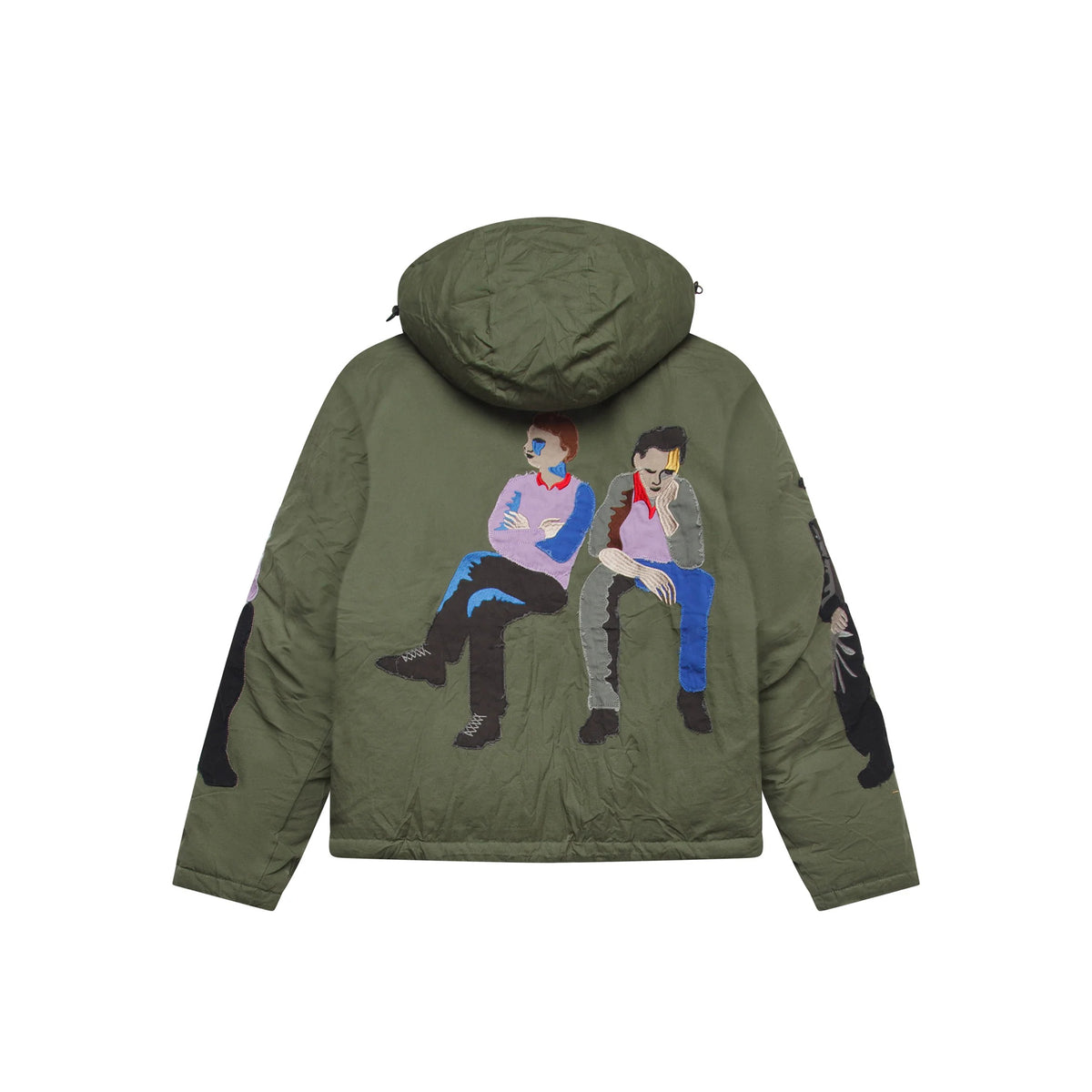KidSuper Mens Subway Car Patchwork Puffer Jacket