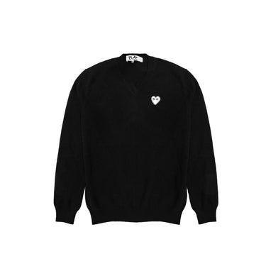 Comme des Garcons PLAY Mens V-Neck Pullover Sweatshirt