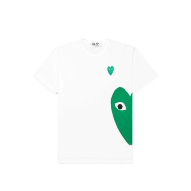 Comme des Garcons PLAY Mens Green Emblem Heart SS Tee