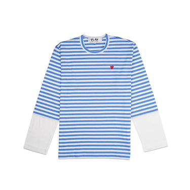 Comme des Garcons PLAY Mens Striped LS Tee