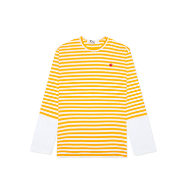 Comme des Garcons PLAY Mens Striped LS Tee