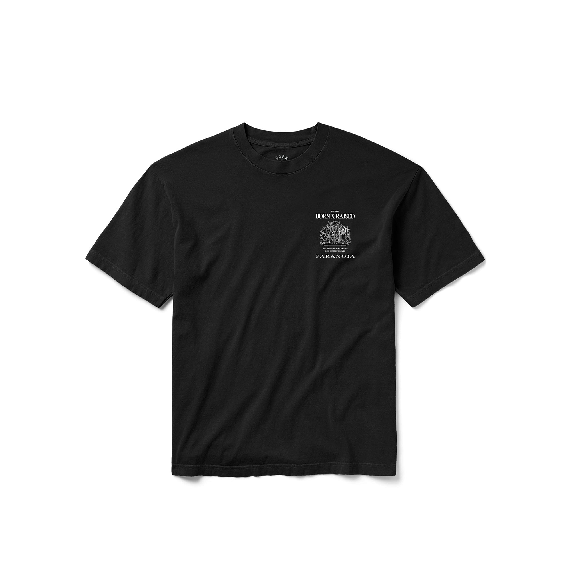 Born X Raised Mens Paranoia Crest Tee