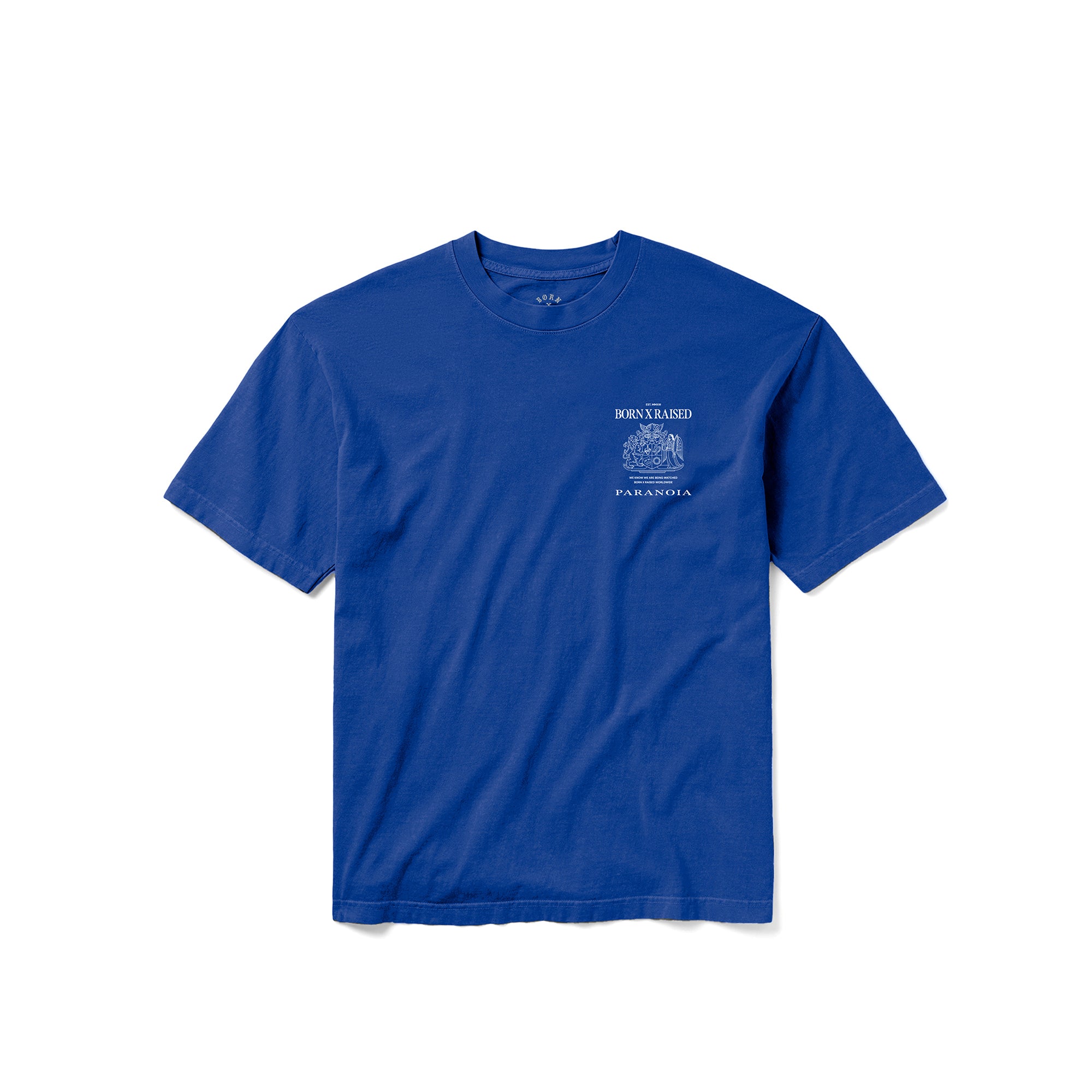 Born X Raised Mens Paranoia Crest Tee