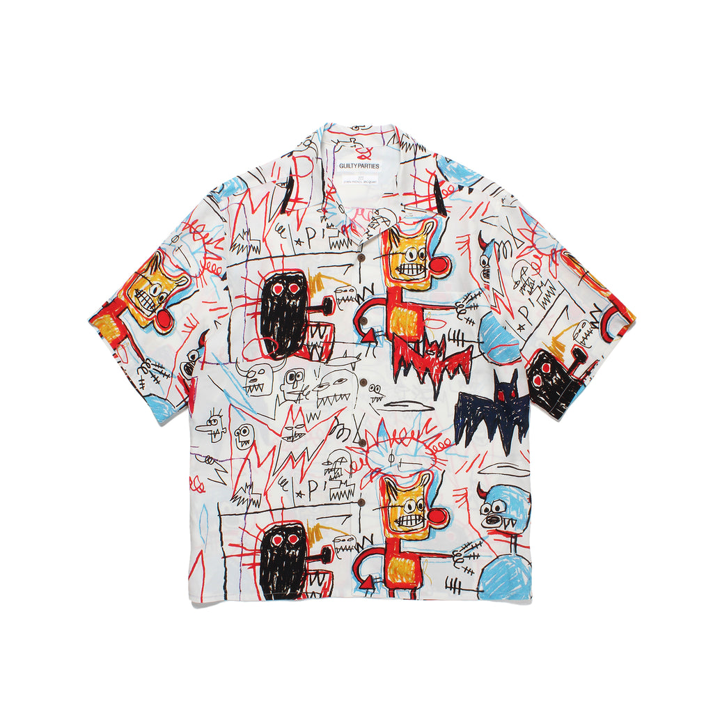 Wacko Maria Mens Jean-Michel Basquiat Hawaiian Shirt (Type-4