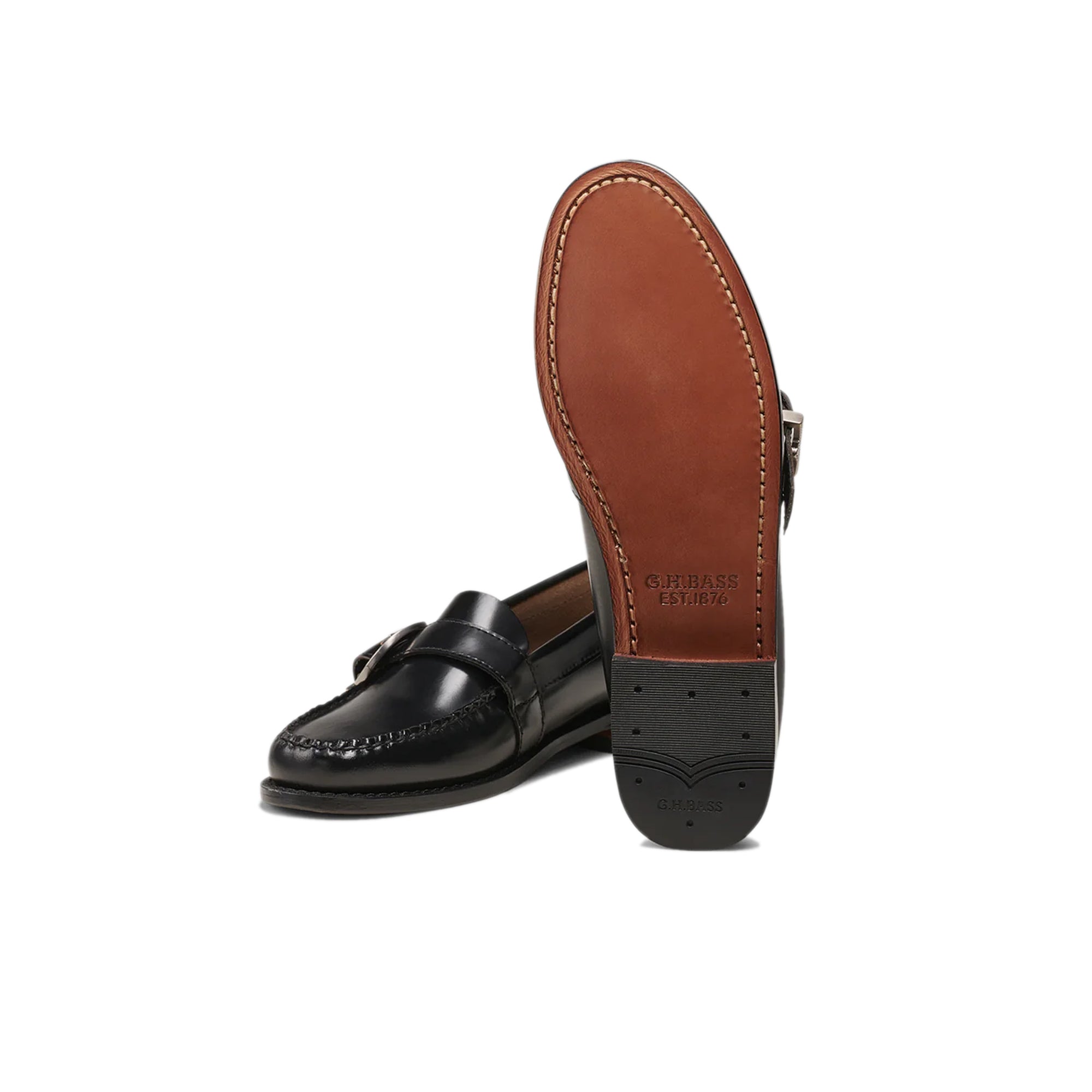 G.H.Bass Womens Marion Buckle Loafers