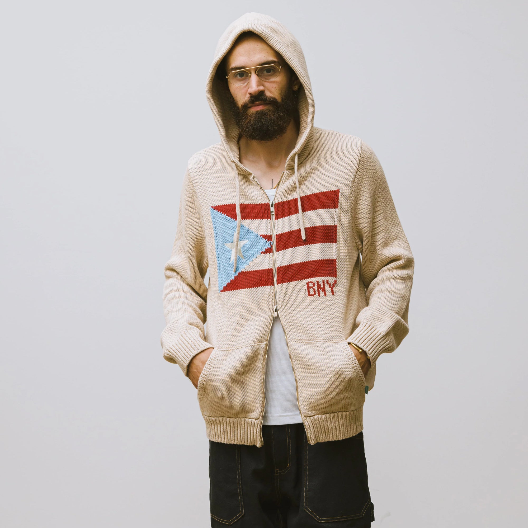 Brigade Mens El Padre Zip Knit Hoodie