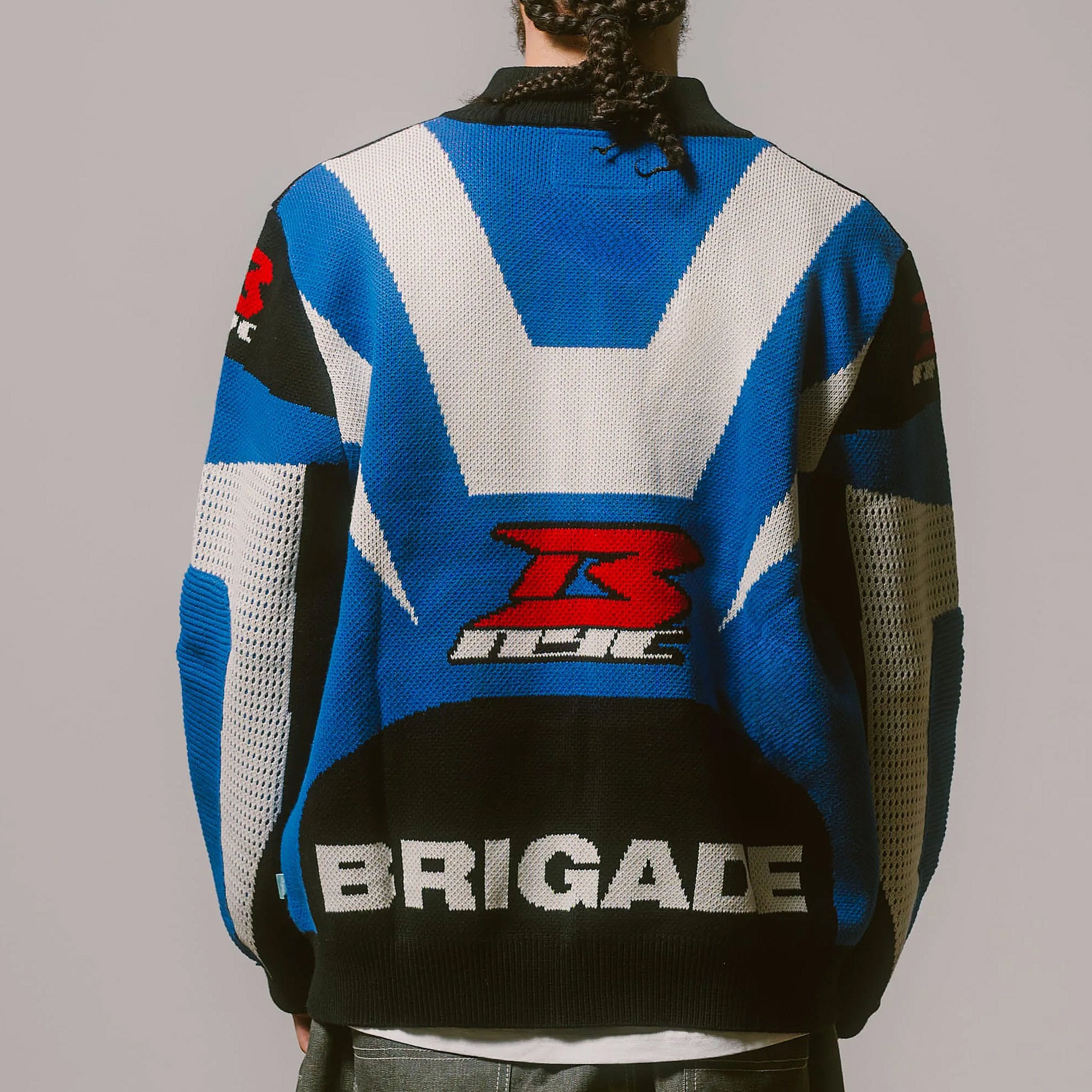 Brigade Mens Moto Zips Knit