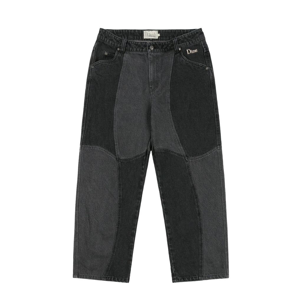 Dime - Pants, Blocked Relaxed Denim. Blue Washed – The Local Skate