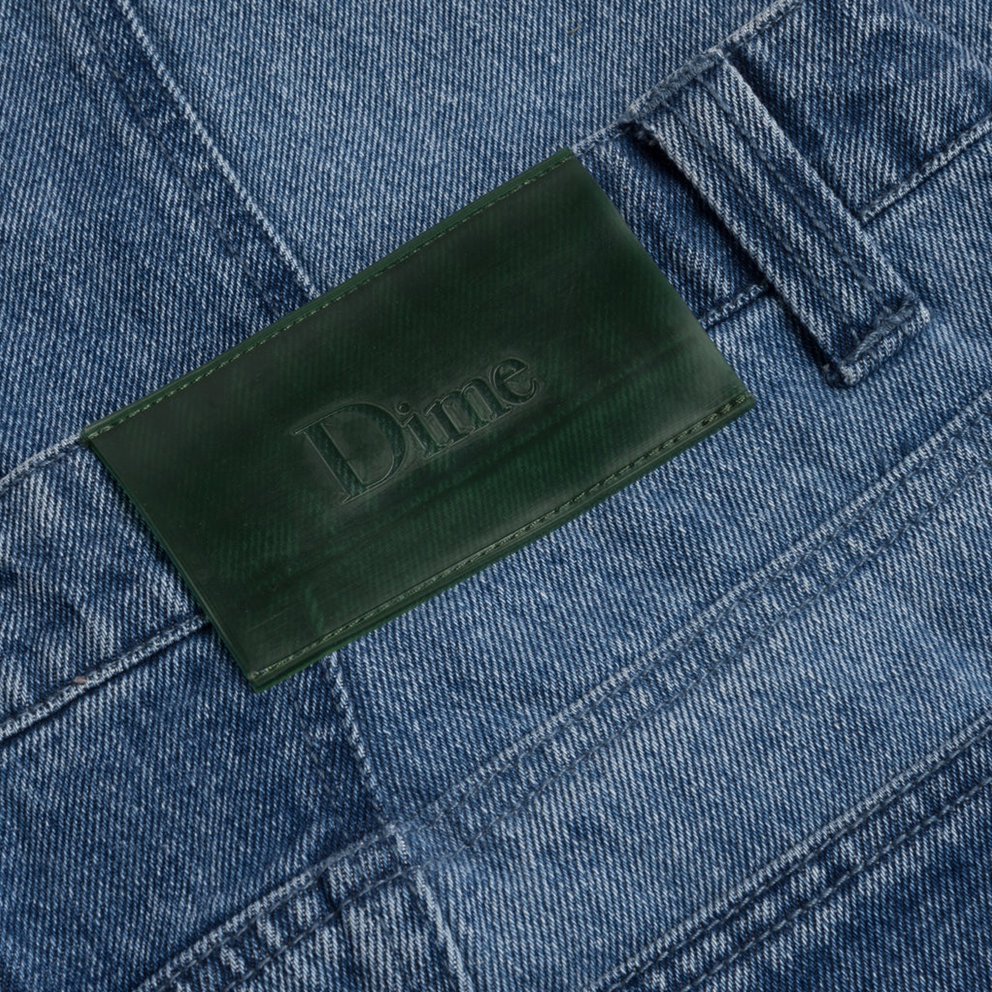 Washed Wavy Denim Trousers - Luxury Blue
