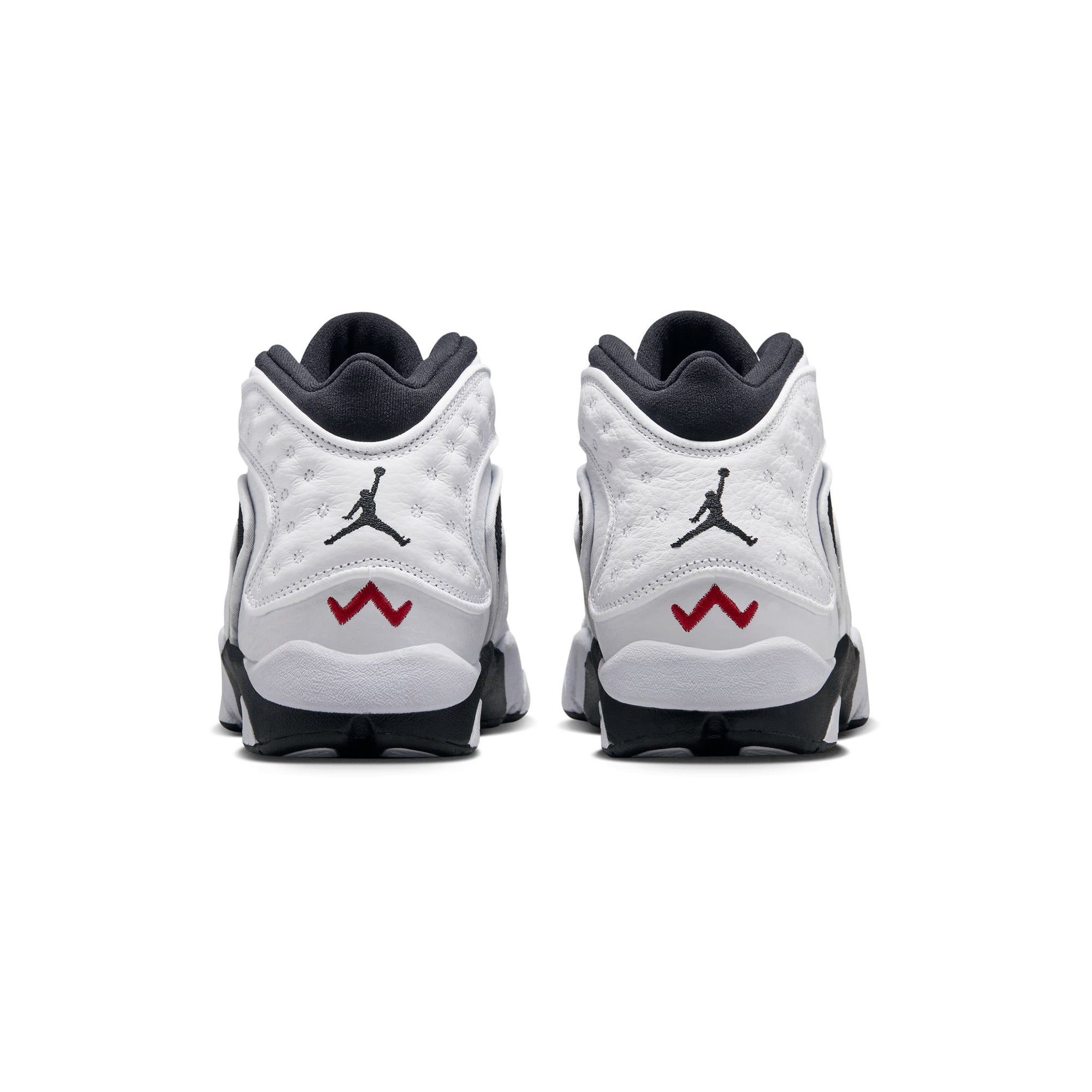 White/black-university Red Sneakers on a white background
