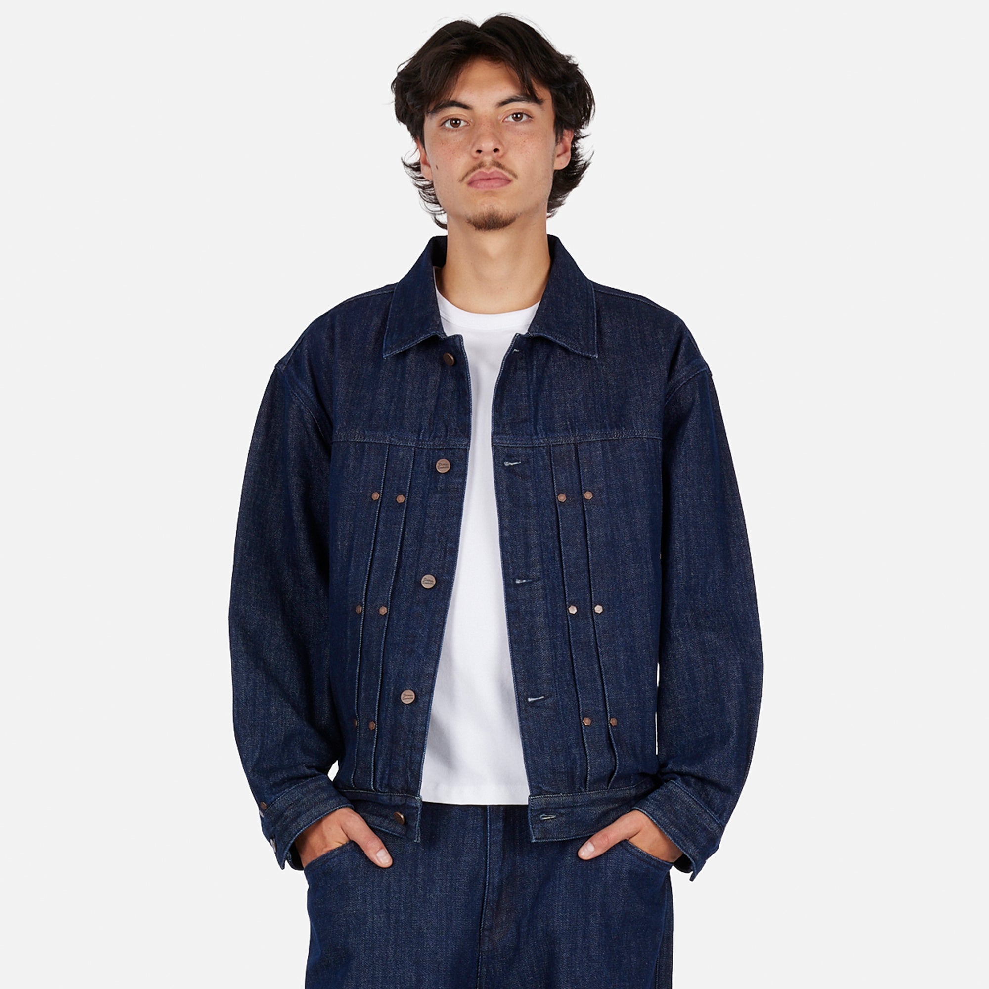 Dime Mens Pleated Denim Jacket – Extra Butter