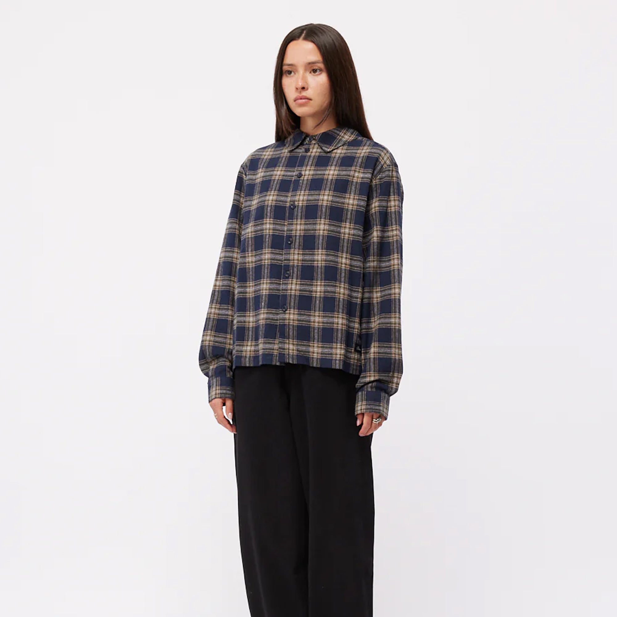 Dime Mens Plaid Flannel Shirt