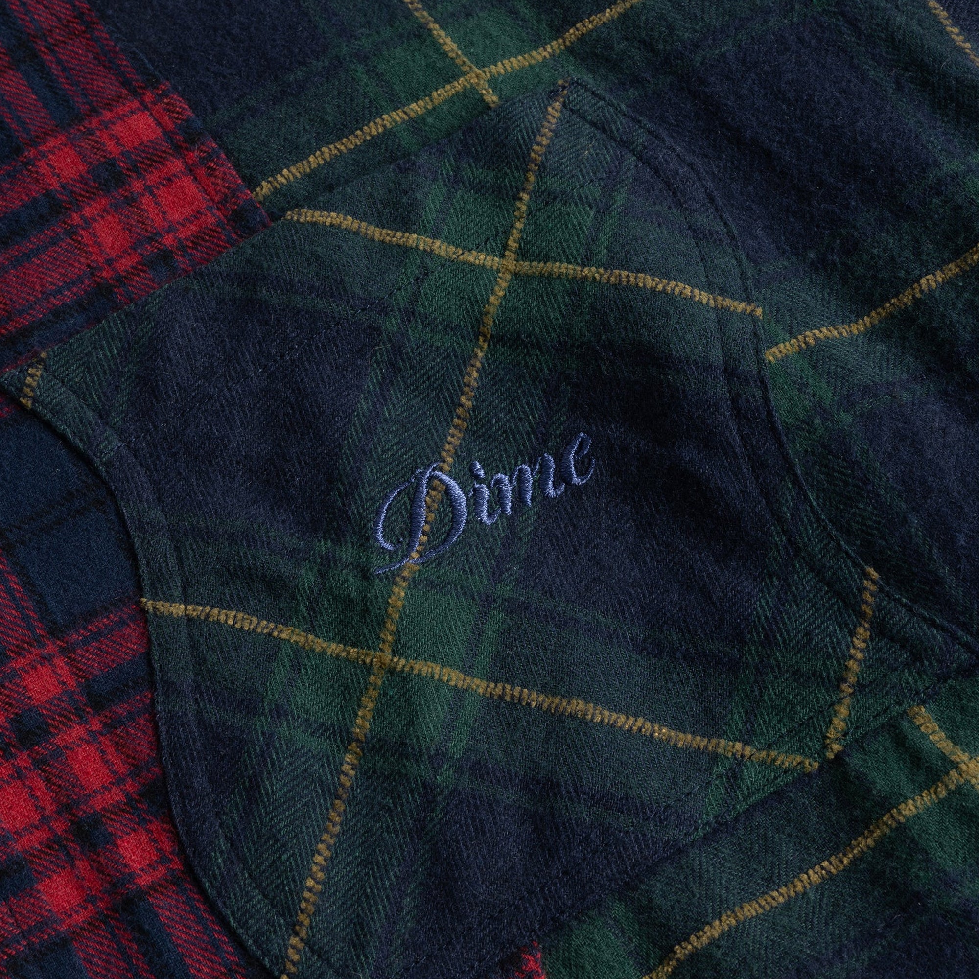 Dime Mens Triple Plaid Shirt