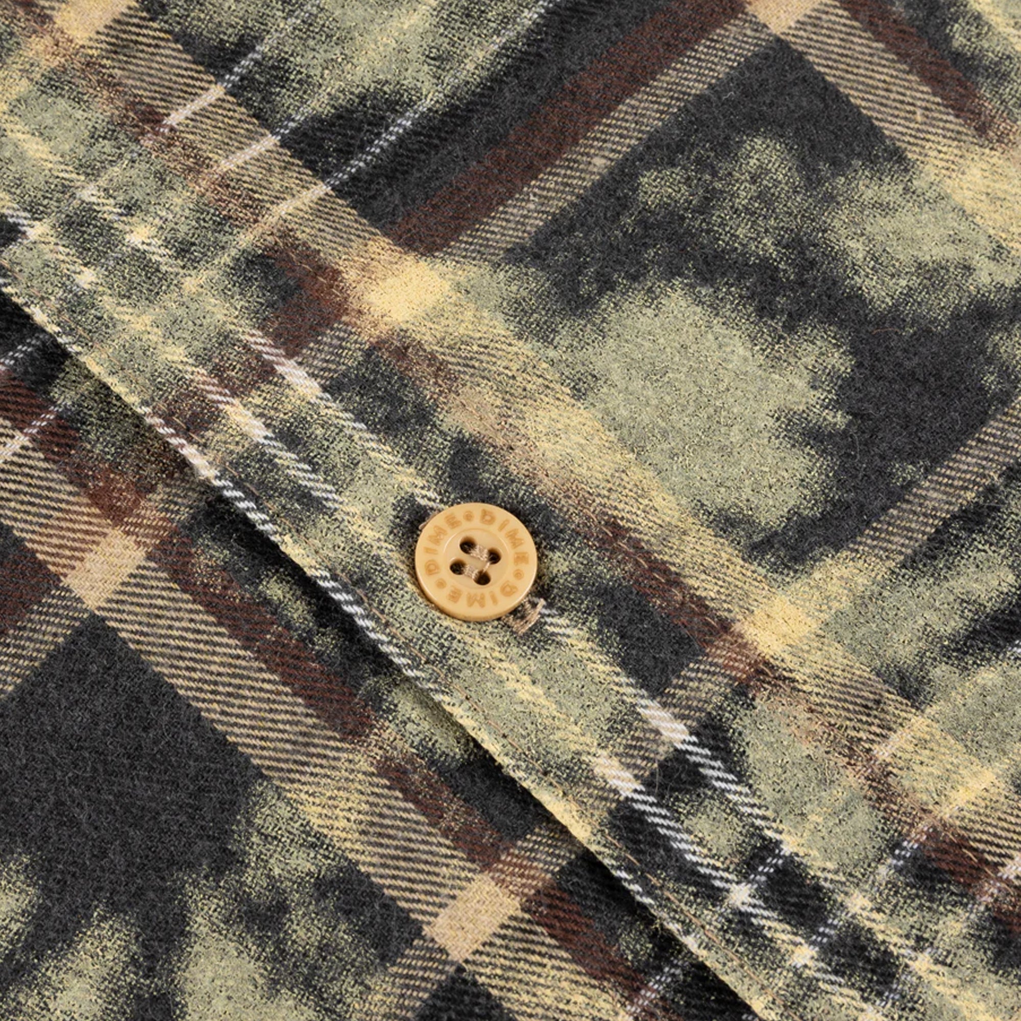 Dime Mens Plaid Flannel Shirt