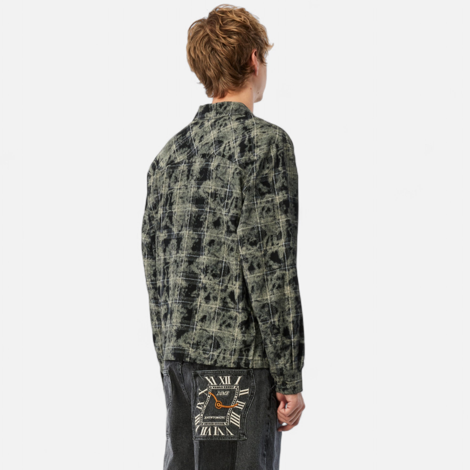 Dime Mens Plaid Flannel Shirt