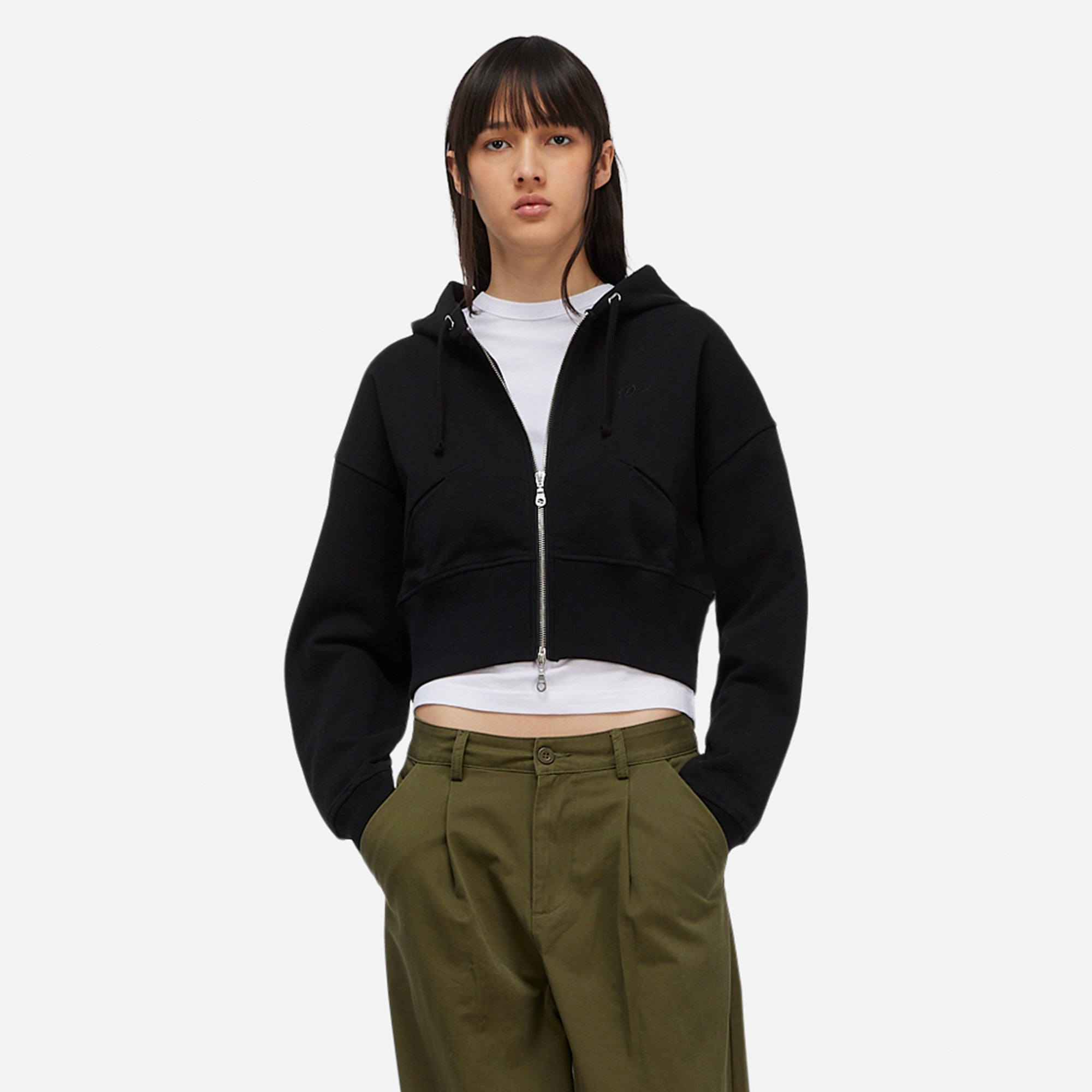 Dime Womens Cropped Zip Hoodie – Extra Butter