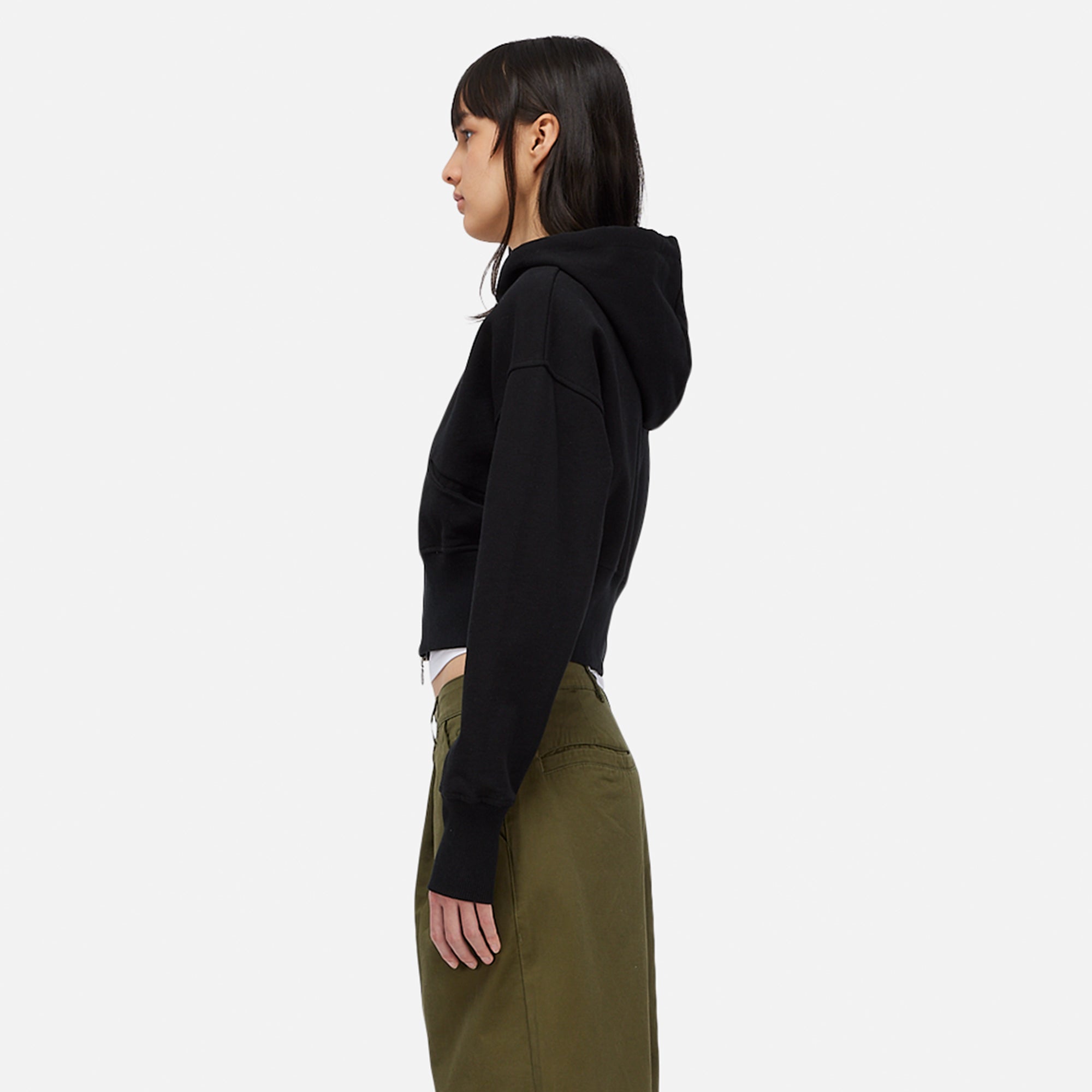 Dime Womens Cropped Zip Hoodie