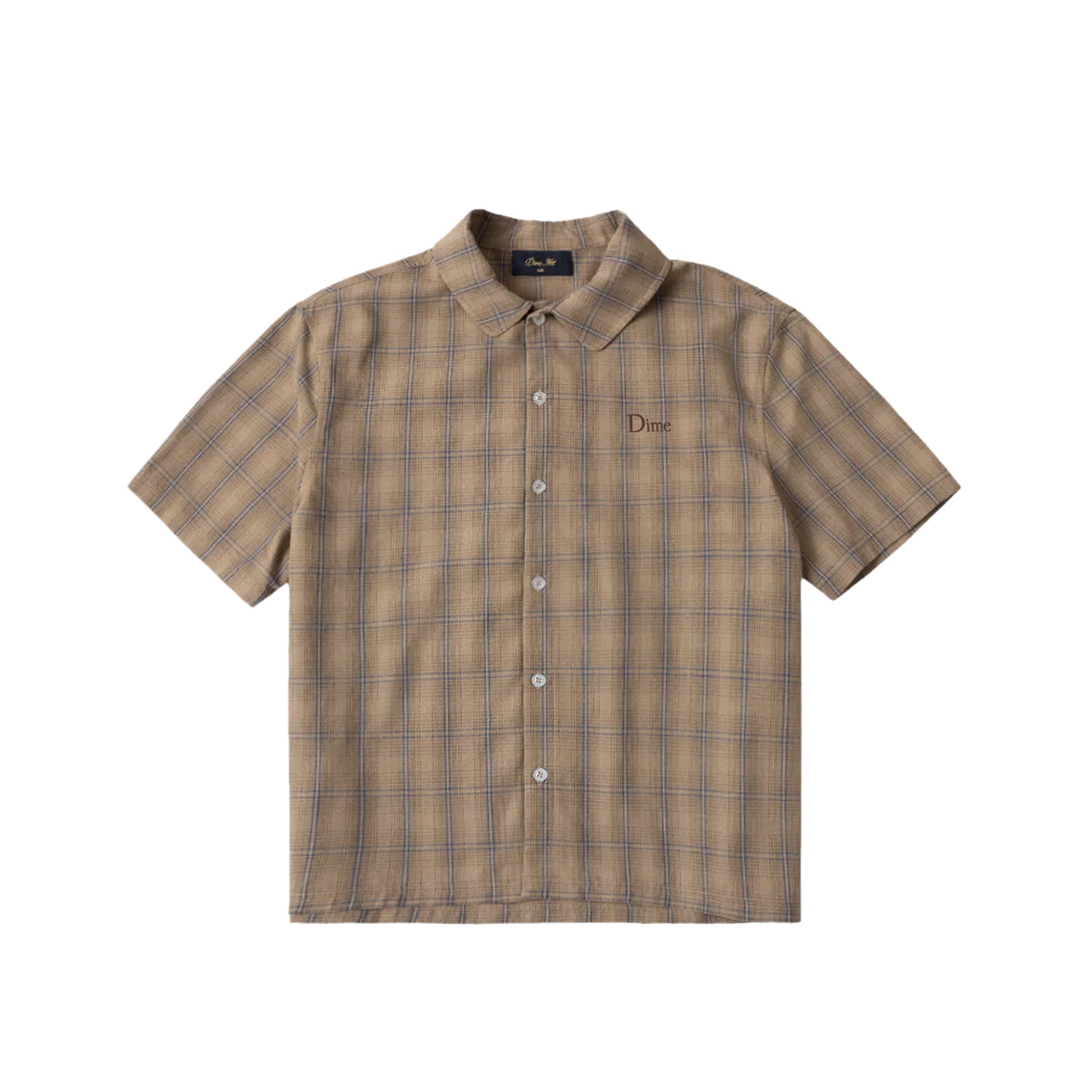 Dime Mens Plaid Button Up Shirts