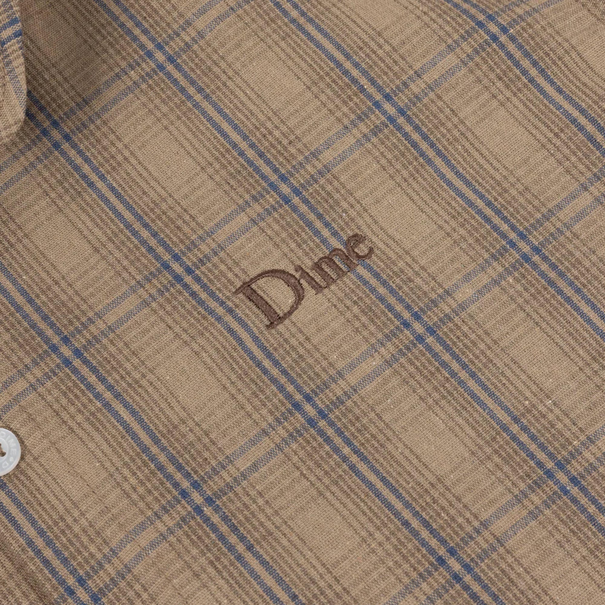 Dime Mens Plaid Button Up Shirts